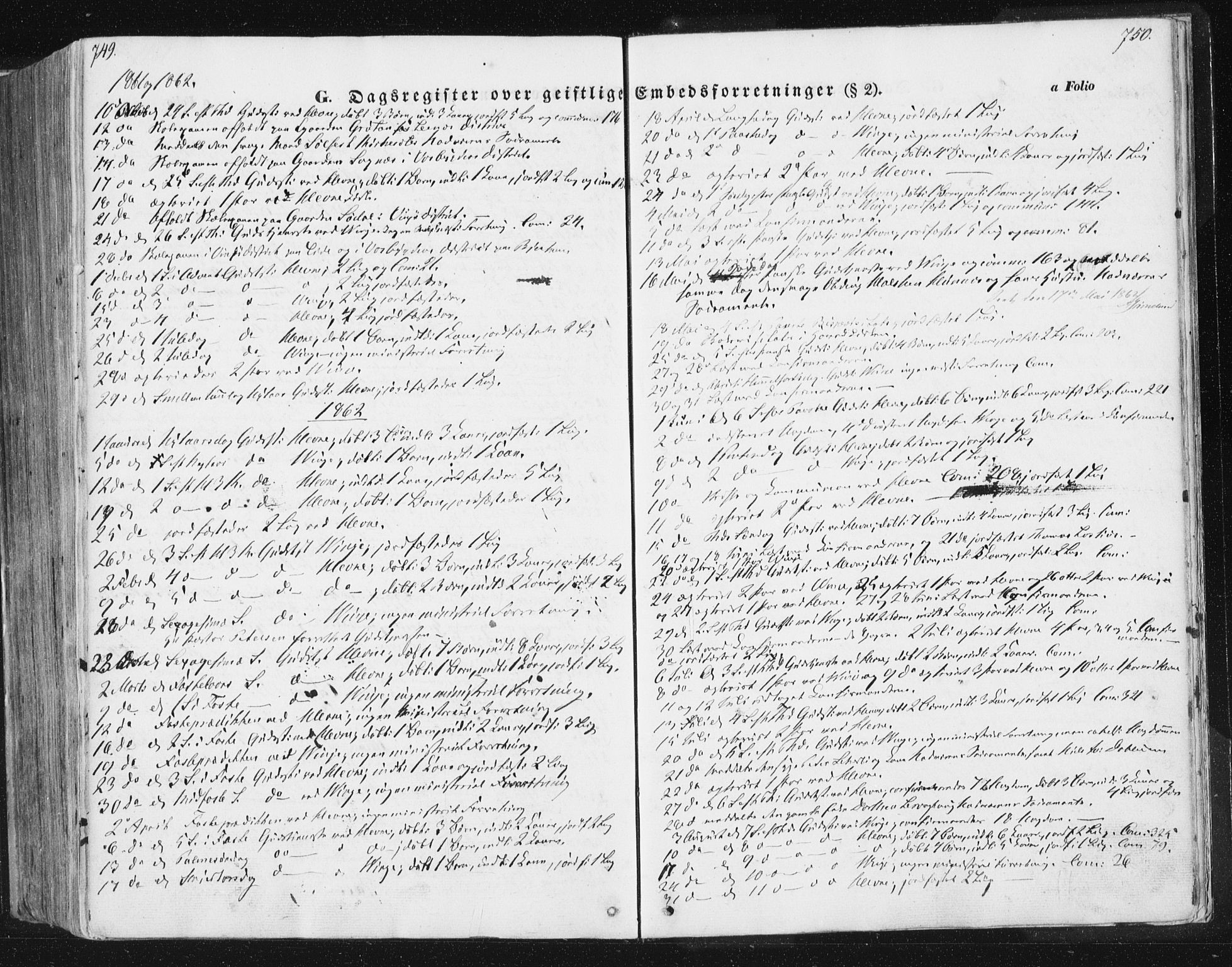 Ministerialprotokoller, klokkerbøker og fødselsregistre - Sør-Trøndelag, SAT/A-1456/630/L0494: Parish register (official) no. 630A07, 1852-1868, p. 749-750