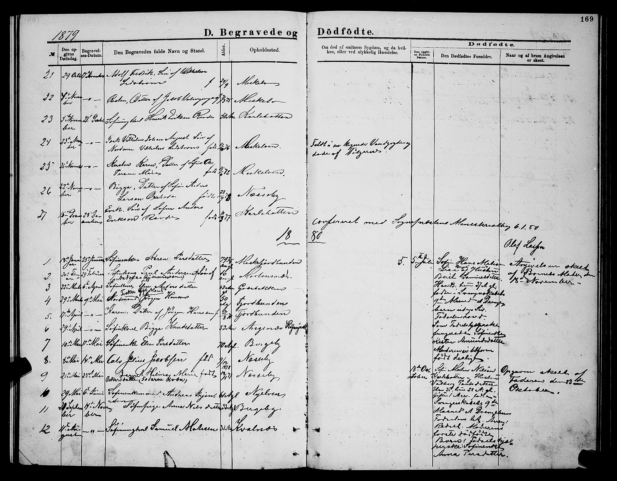 Nesseby sokneprestkontor, SATØ/S-1330/H/Hb/L0004klokker: Parish register (copy) no. 4, 1877-1884, p. 169