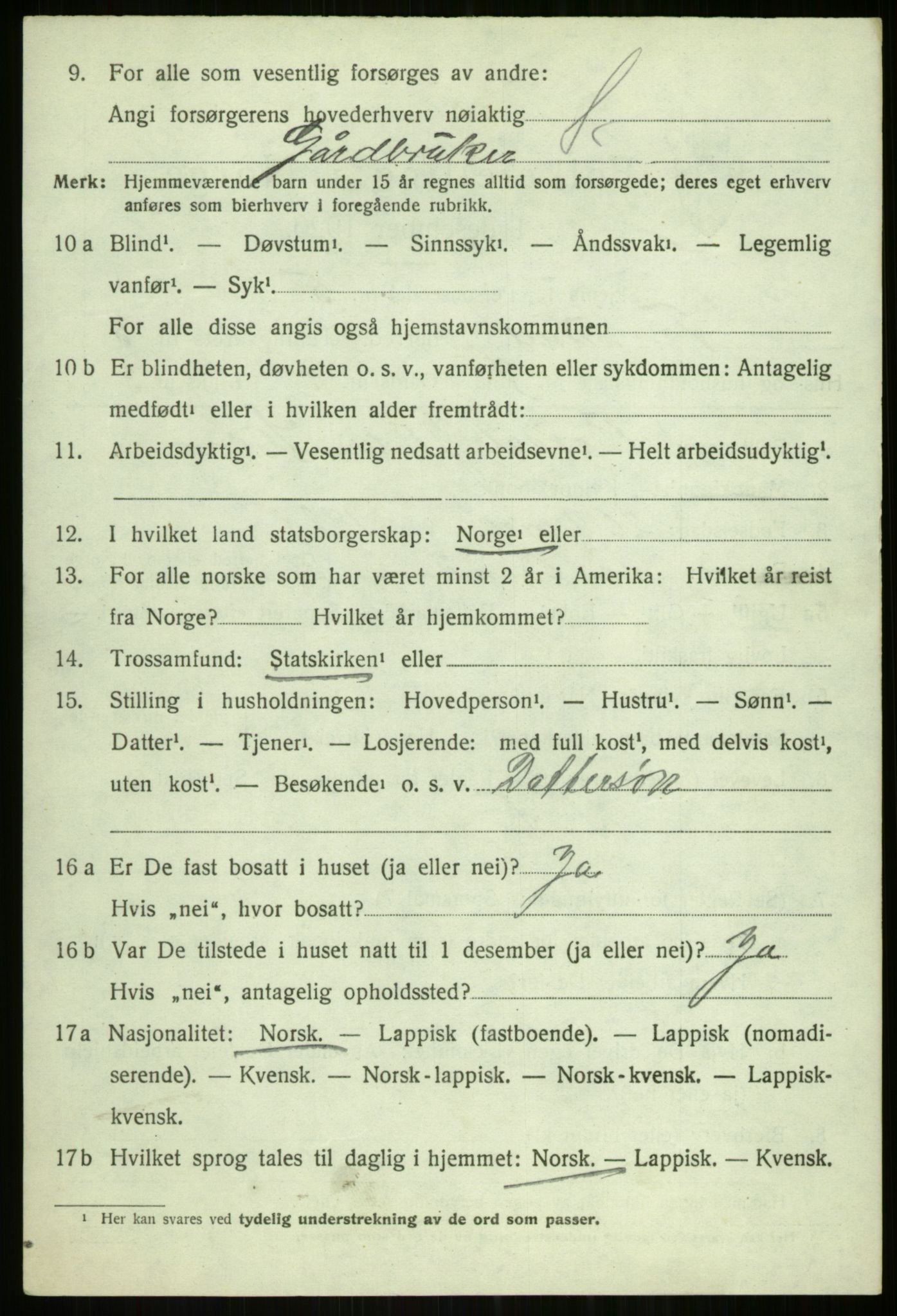 SATØ, 1920 census for Tromsøysund, 1920, p. 2797