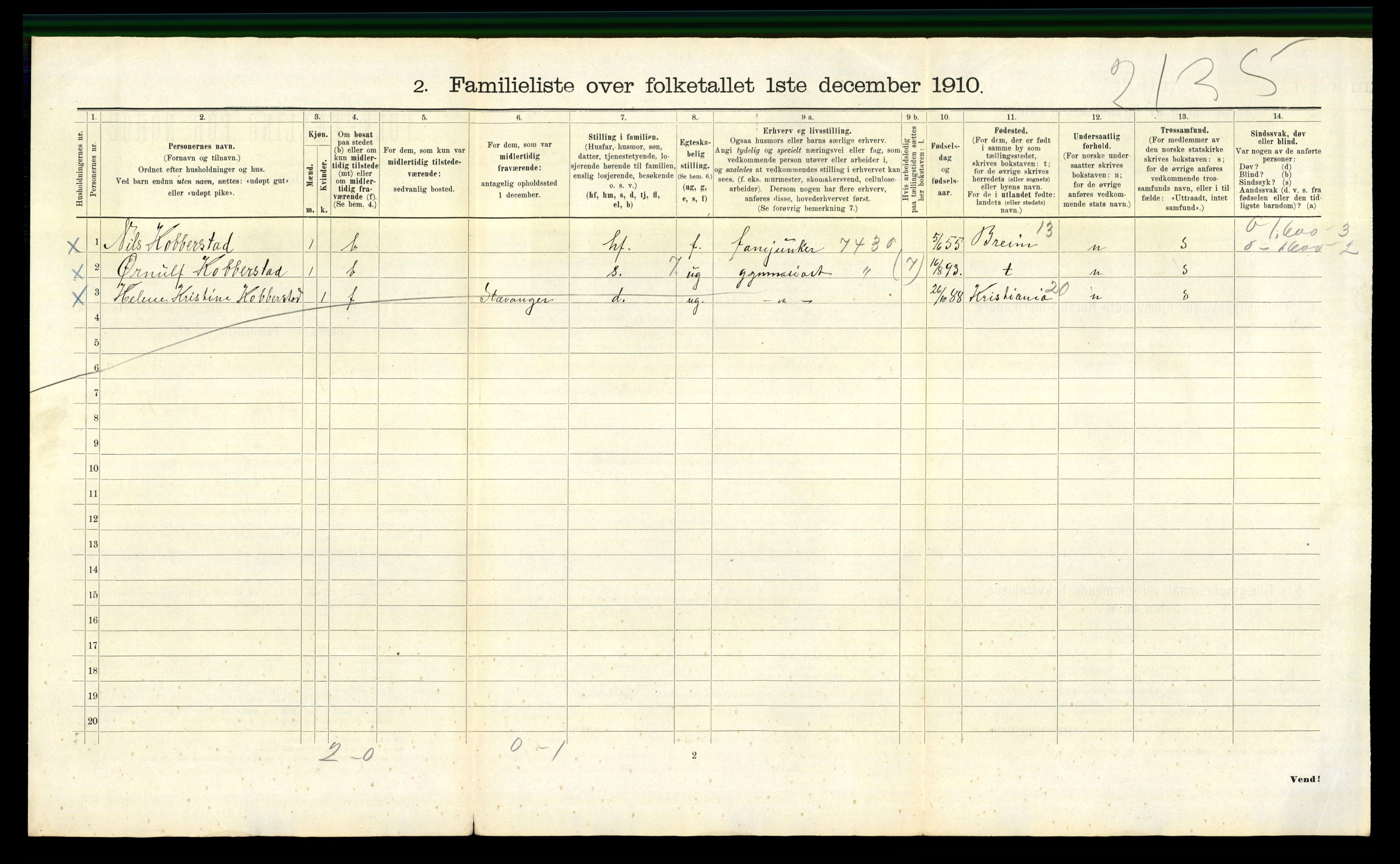 RA, 1910 census for Bergen, 1910, p. 25280