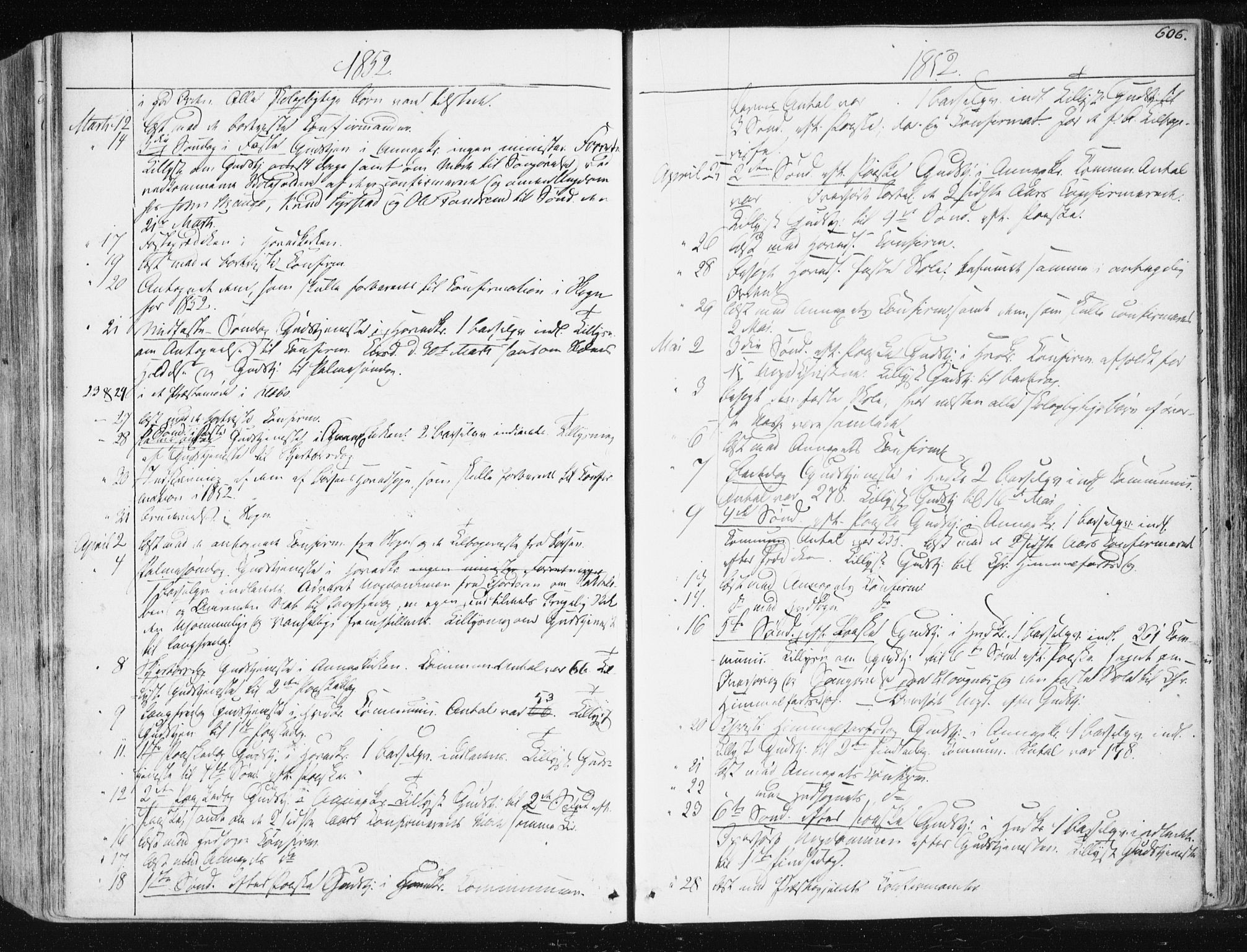 Ministerialprotokoller, klokkerbøker og fødselsregistre - Sør-Trøndelag, SAT/A-1456/665/L0771: Parish register (official) no. 665A06, 1830-1856, p. 606
