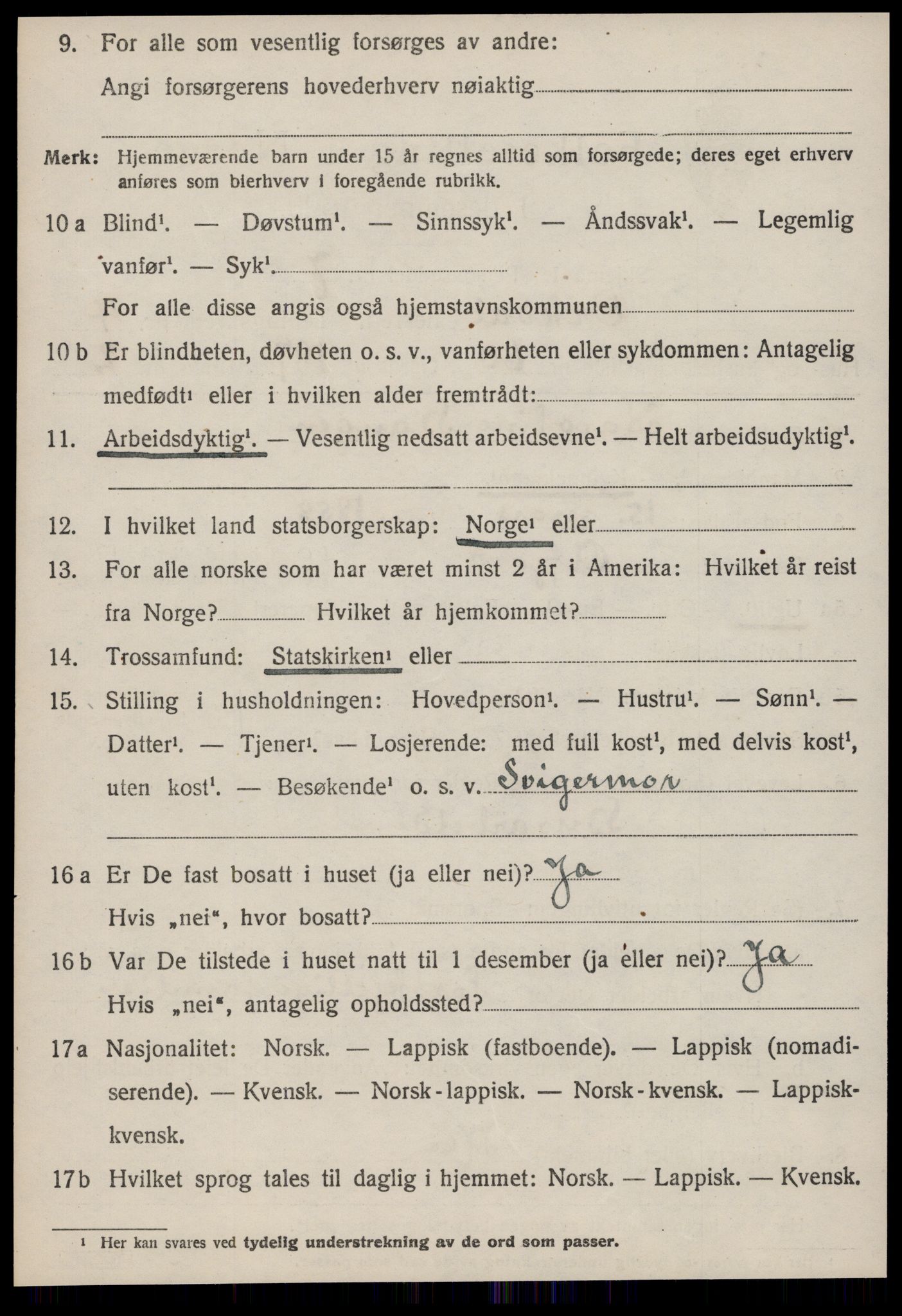 SAT, 1920 census for Orkdal, 1920, p. 4621