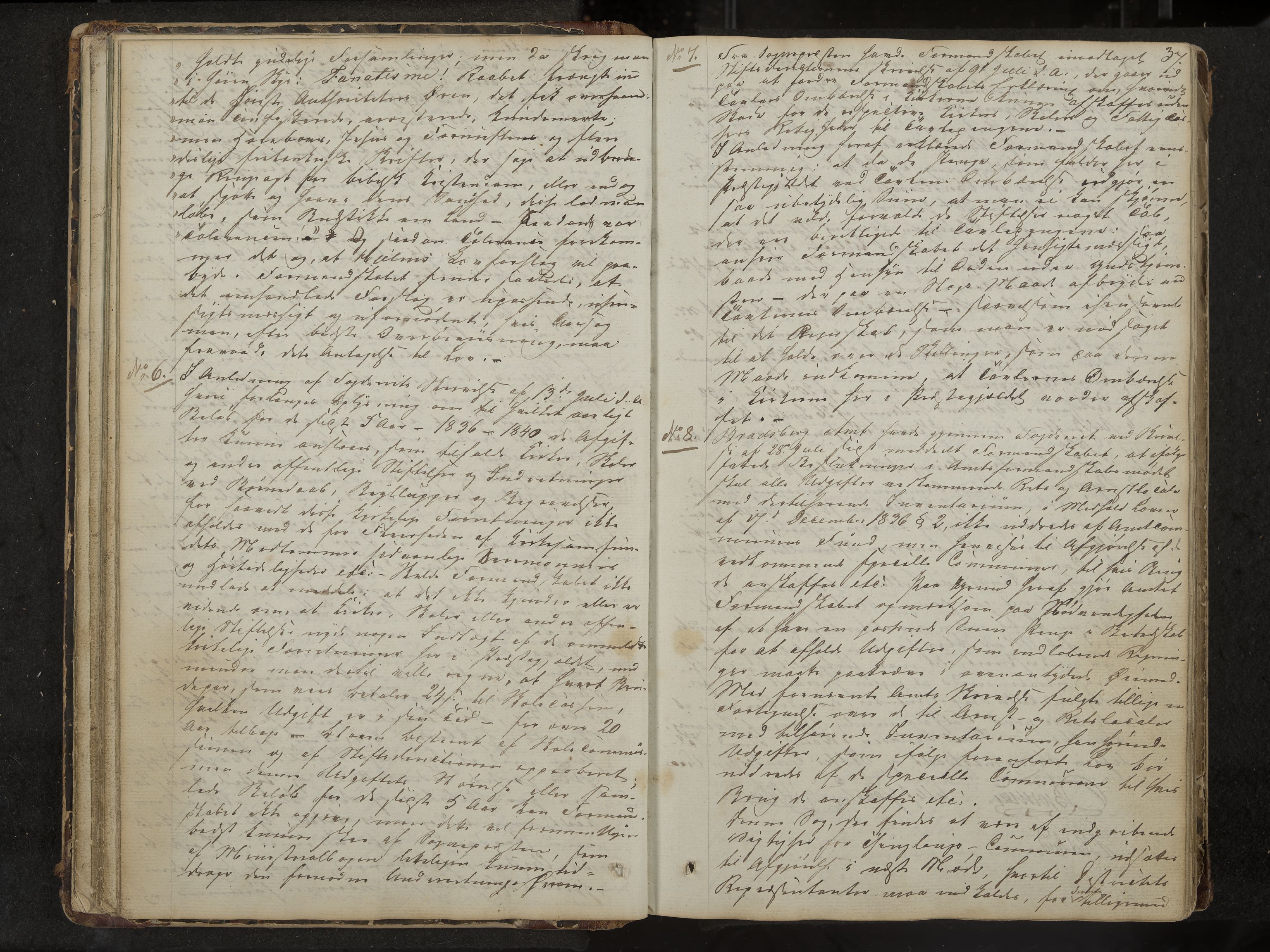 Kviteseid formannskap og sentraladministrasjon, IKAK/0829021/A/Aa/L0001: Møtebok med register, 1837-1866, p. 37