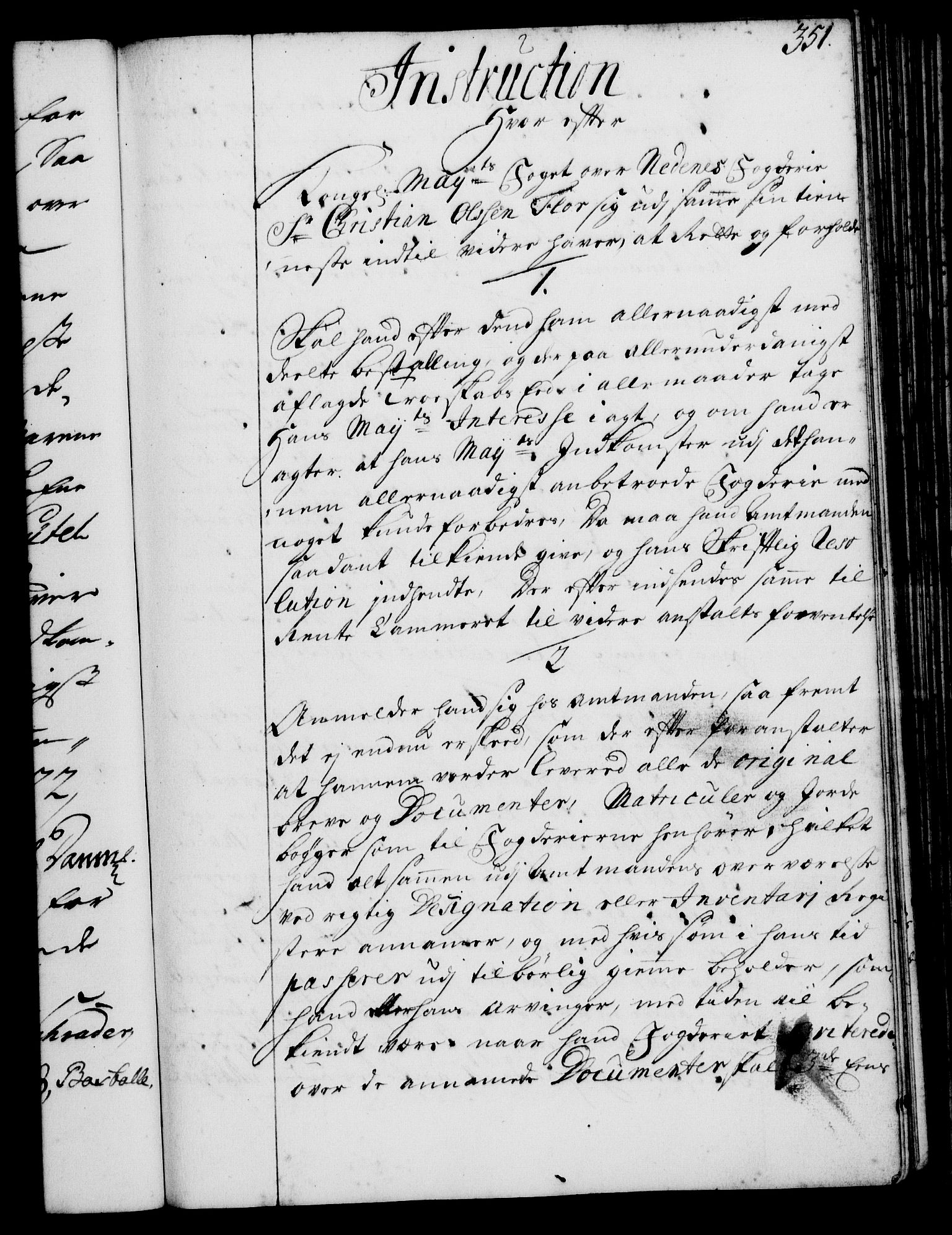 Rentekammeret, Kammerkanselliet, RA/EA-3111/G/Gg/Ggi/L0001: Norsk instruksjonsprotokoll med register (merket RK 53.34), 1720-1729, p. 351