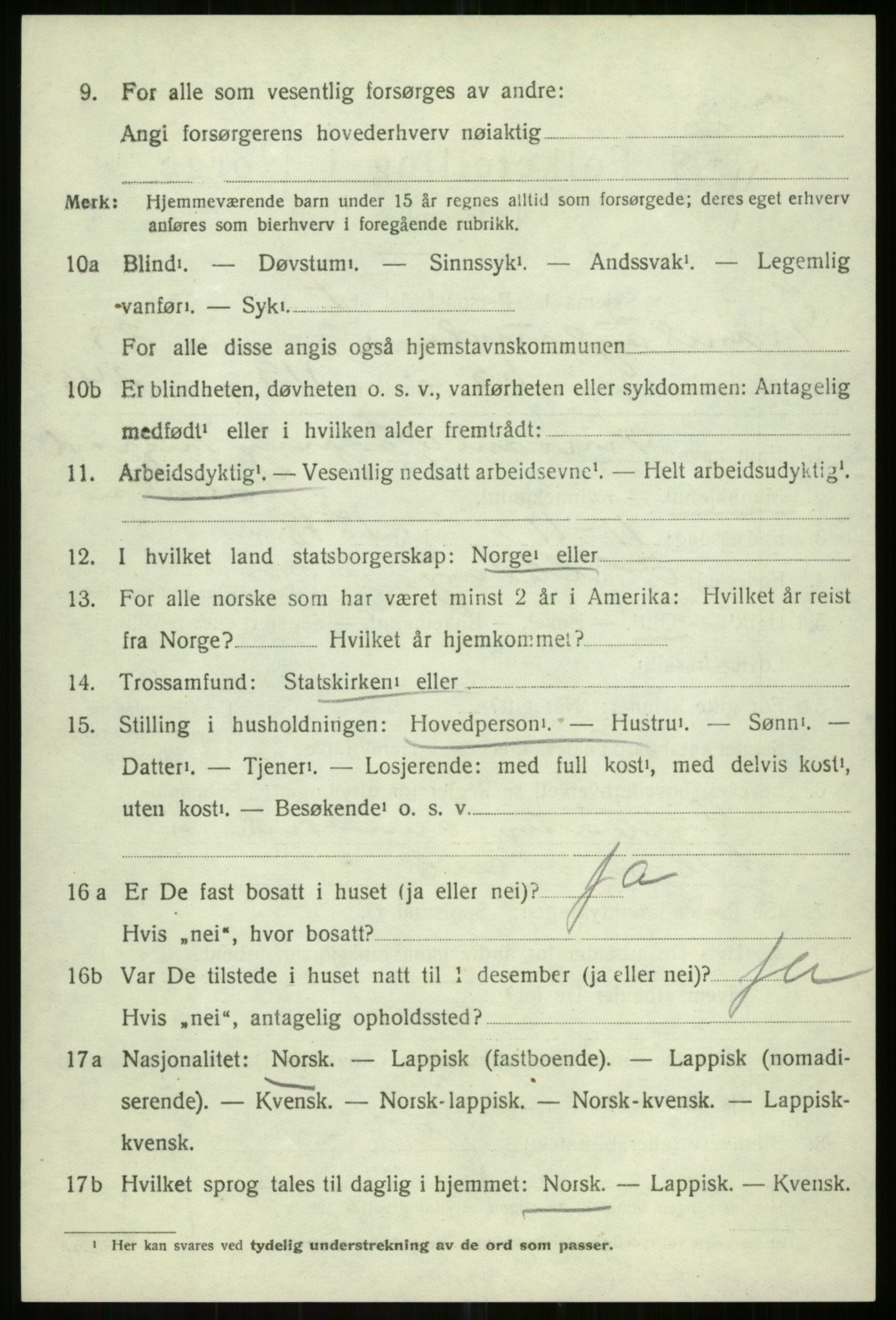SATØ, 1920 census for Tromsøysund, 1920, p. 14185