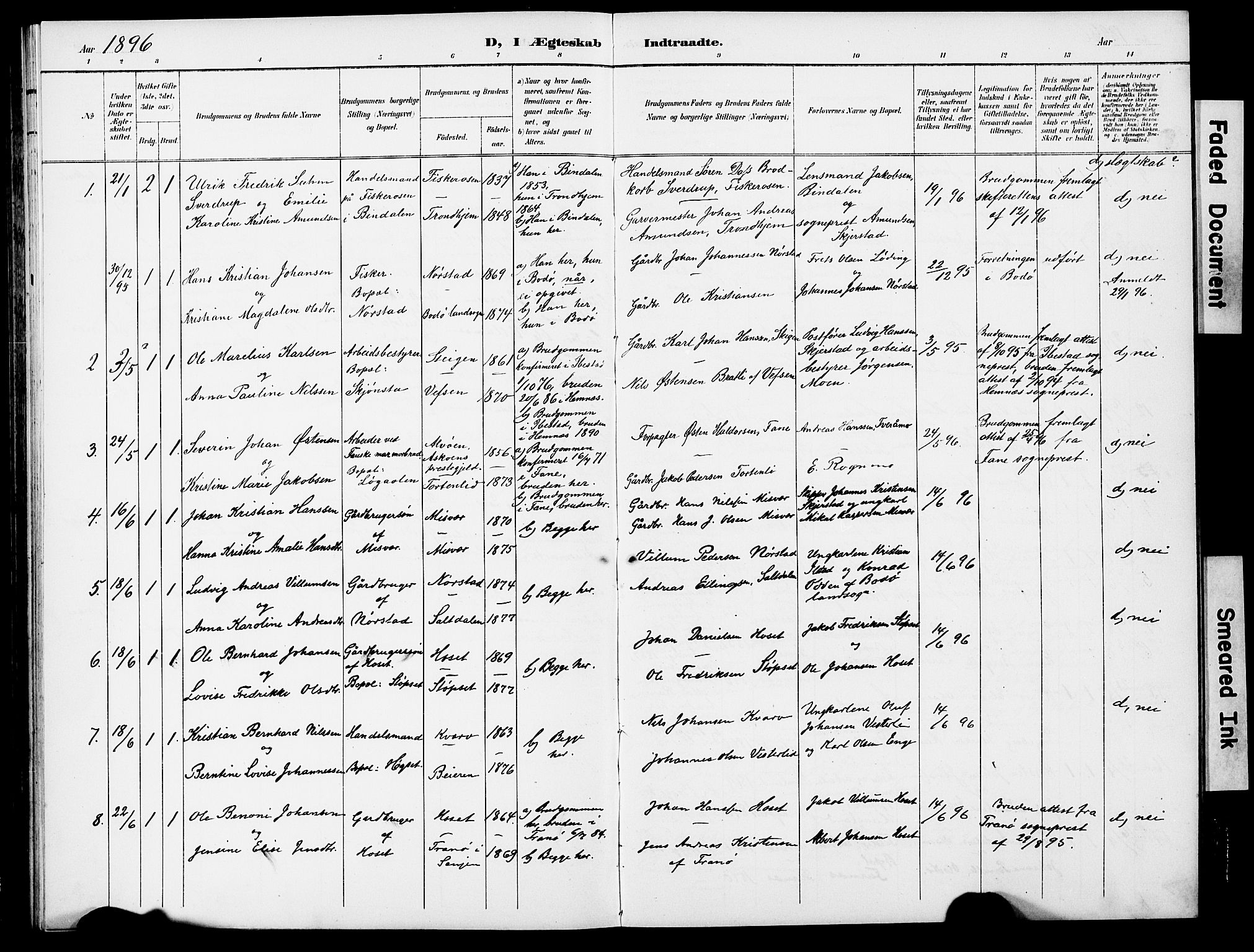 Ministerialprotokoller, klokkerbøker og fødselsregistre - Nordland, AV/SAT-A-1459/852/L0755: Parish register (copy) no. 852C06, 1895-1902