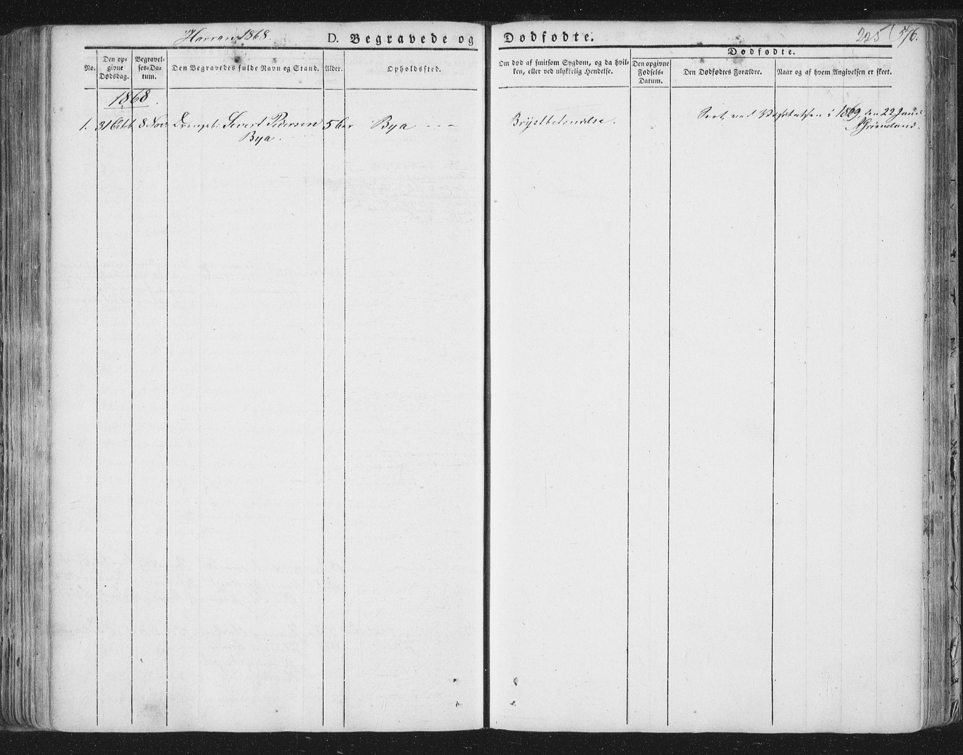 Ministerialprotokoller, klokkerbøker og fødselsregistre - Nord-Trøndelag, SAT/A-1458/758/L0513: Parish register (official) no. 758A02 /3, 1839-1868, p. 225