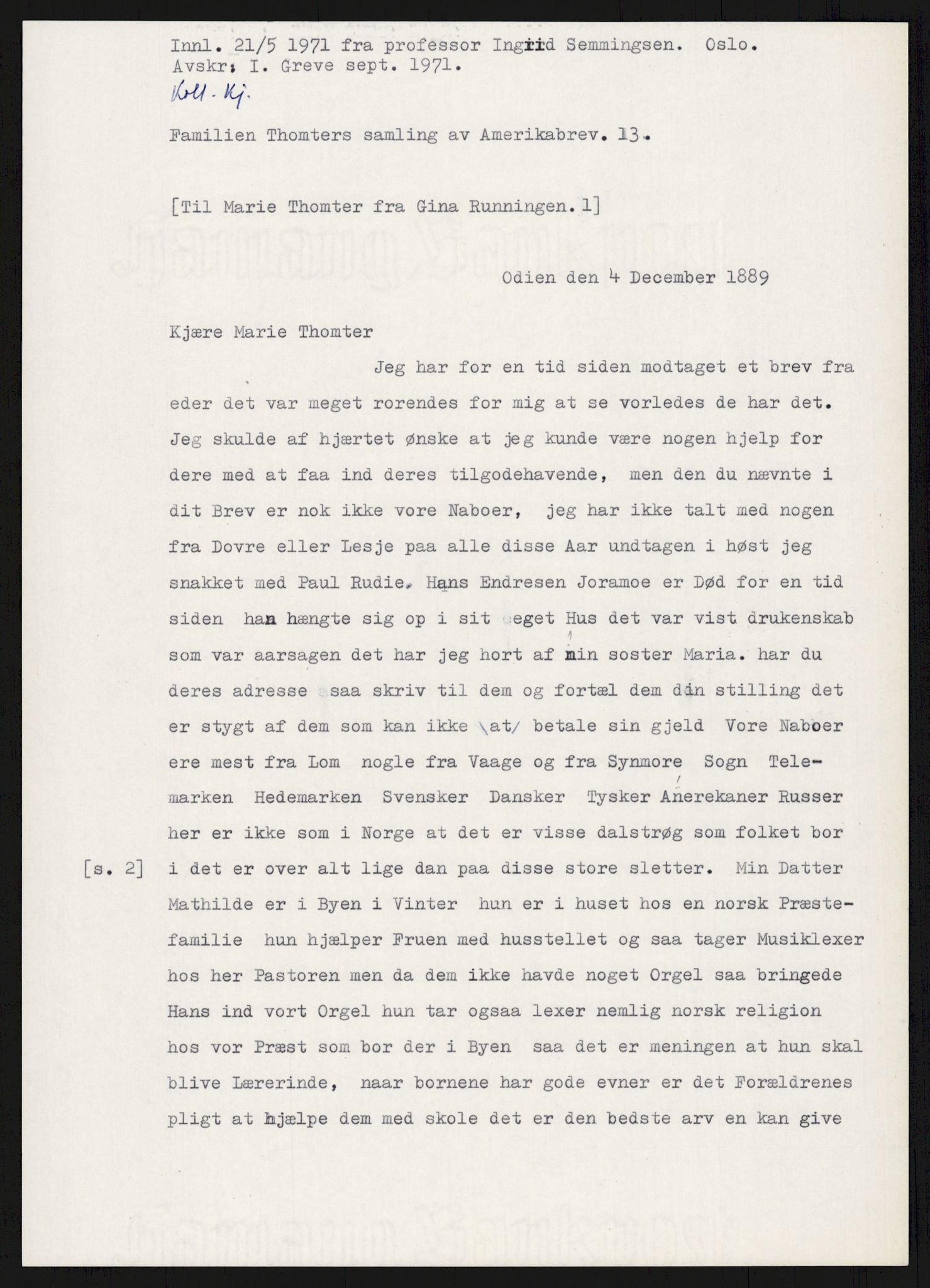 Samlinger til kildeutgivelse, Amerikabrevene, AV/RA-EA-4057/F/L0015: Innlån fra Oppland: Sæteren - Vigerust, 1838-1914, p. 355
