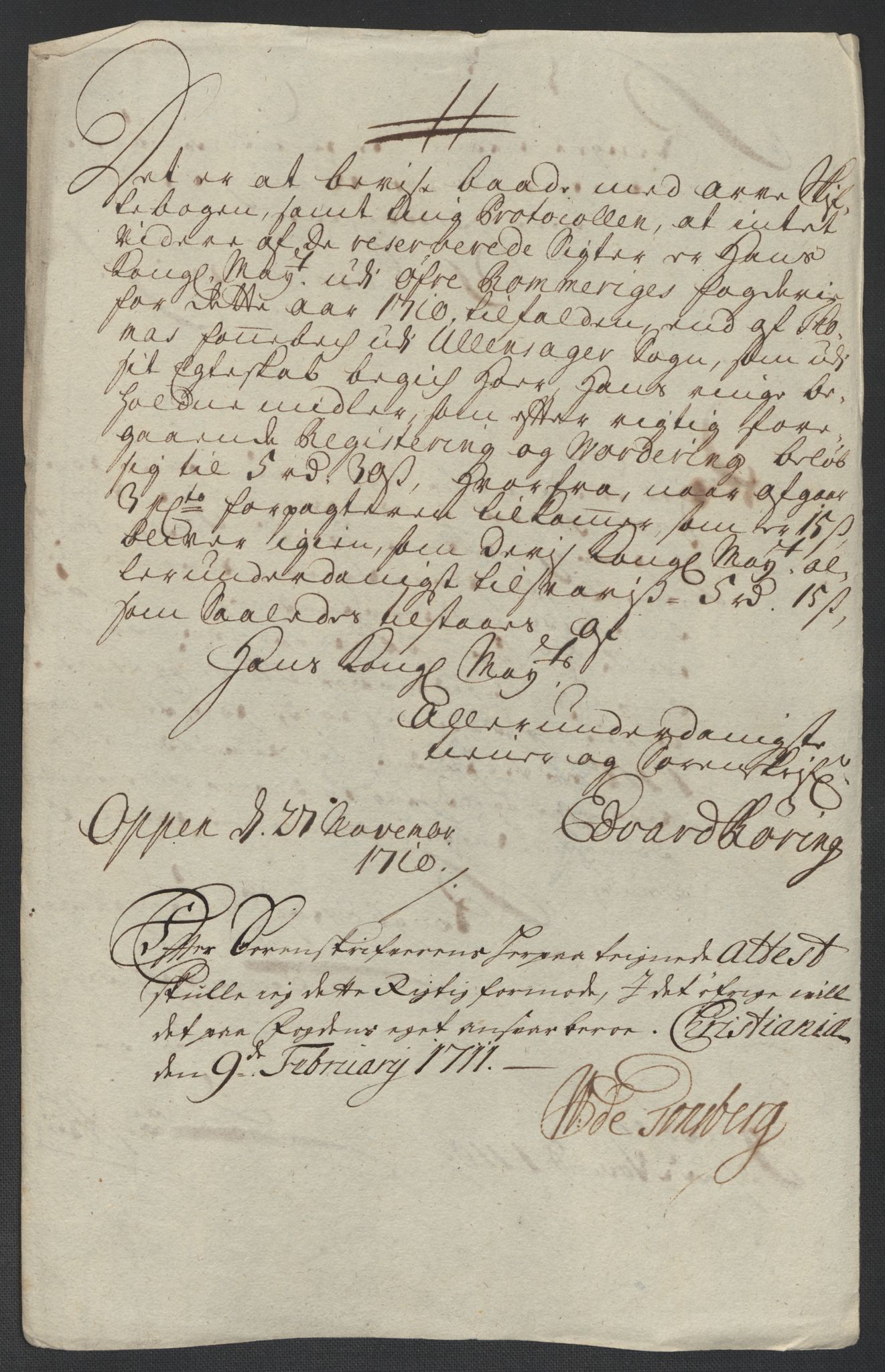 Rentekammeret inntil 1814, Reviderte regnskaper, Fogderegnskap, AV/RA-EA-4092/R12/L0720: Fogderegnskap Øvre Romerike, 1710-1711, p. 241