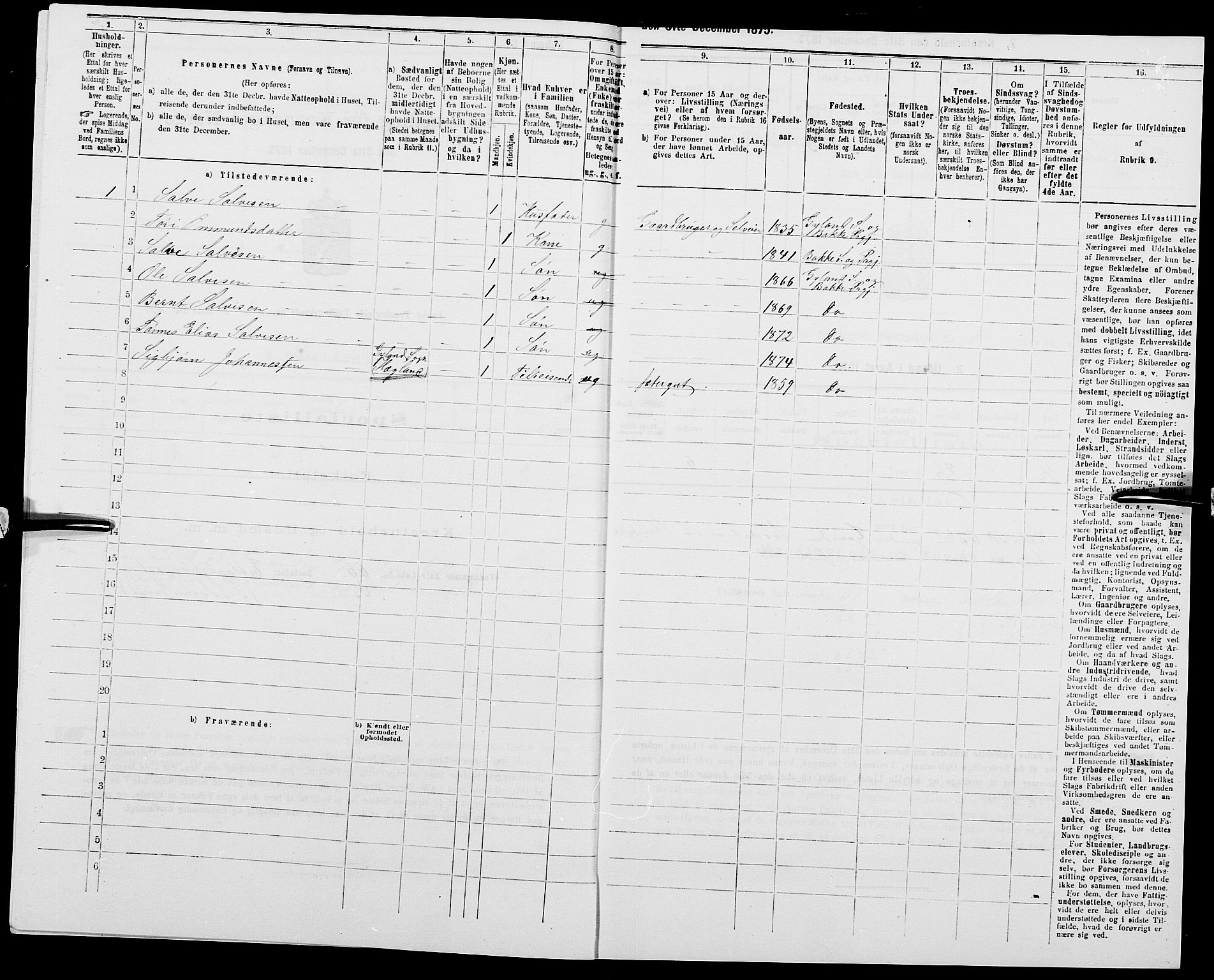 SAK, 1875 census for 1045P Bakke, 1875, p. 568