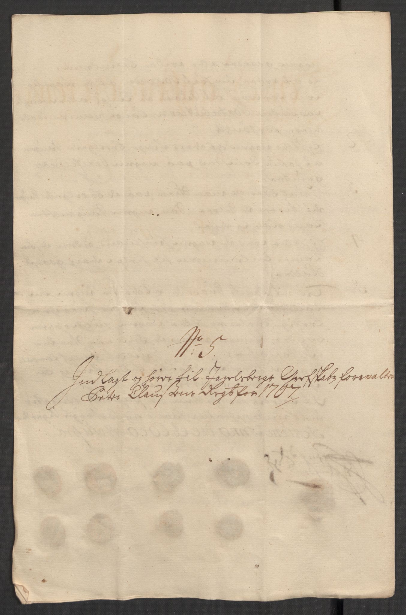 Rentekammeret inntil 1814, Reviderte regnskaper, Fogderegnskap, RA/EA-4092/R32/L1872: Fogderegnskap Jarlsberg grevskap, 1706-1707, p. 407