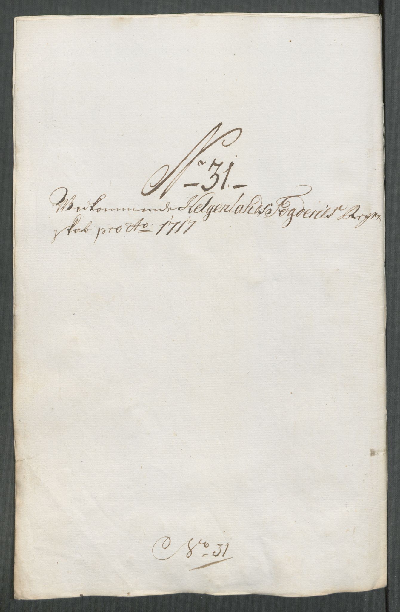 Rentekammeret inntil 1814, Reviderte regnskaper, Fogderegnskap, AV/RA-EA-4092/R65/L4515: Fogderegnskap Helgeland, 1717, p. 282