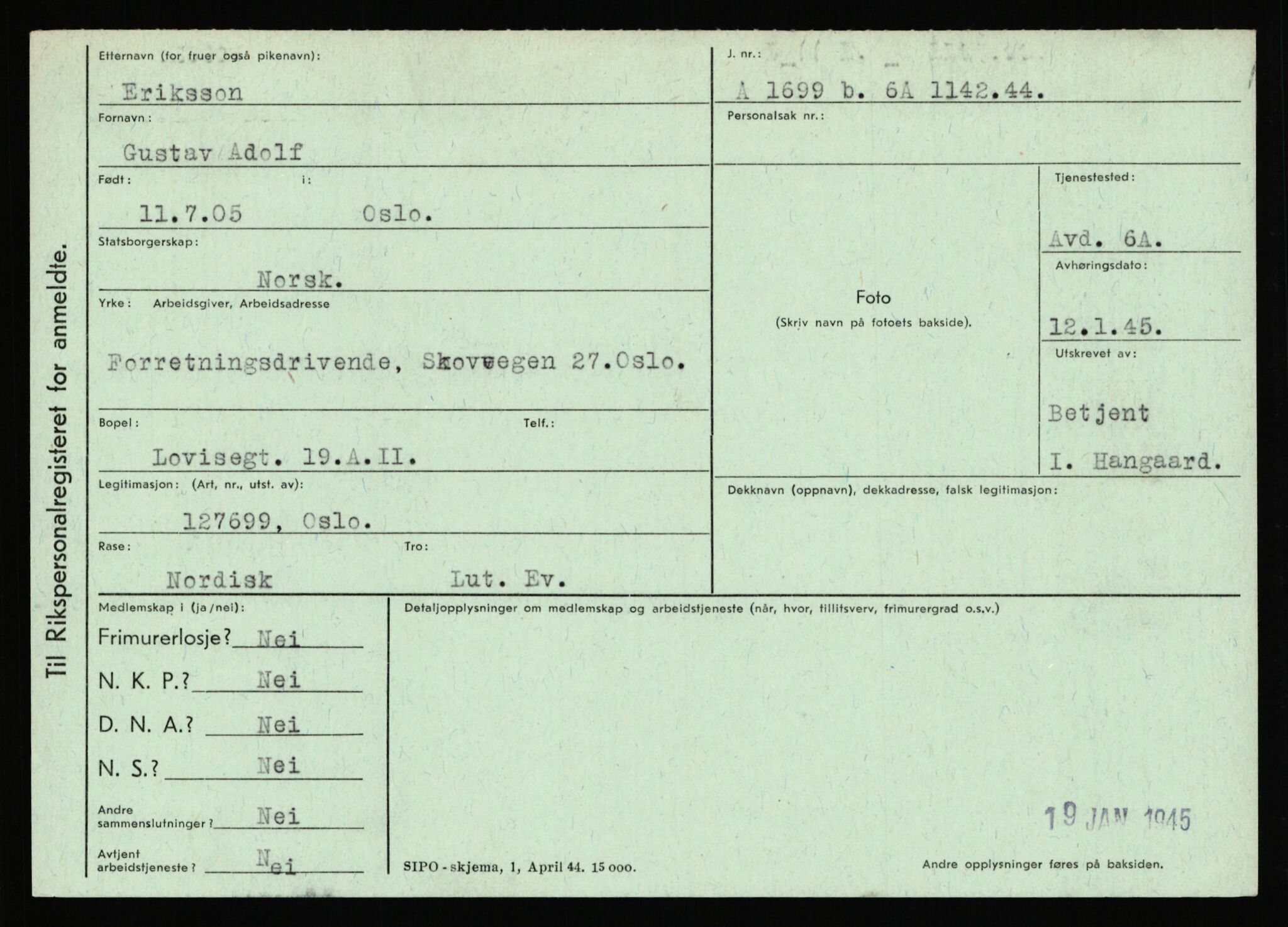 Statspolitiet - Hovedkontoret / Osloavdelingen, AV/RA-S-1329/C/Ca/L0004: Eid - funn av gjenstander	, 1943-1945, p. 2043