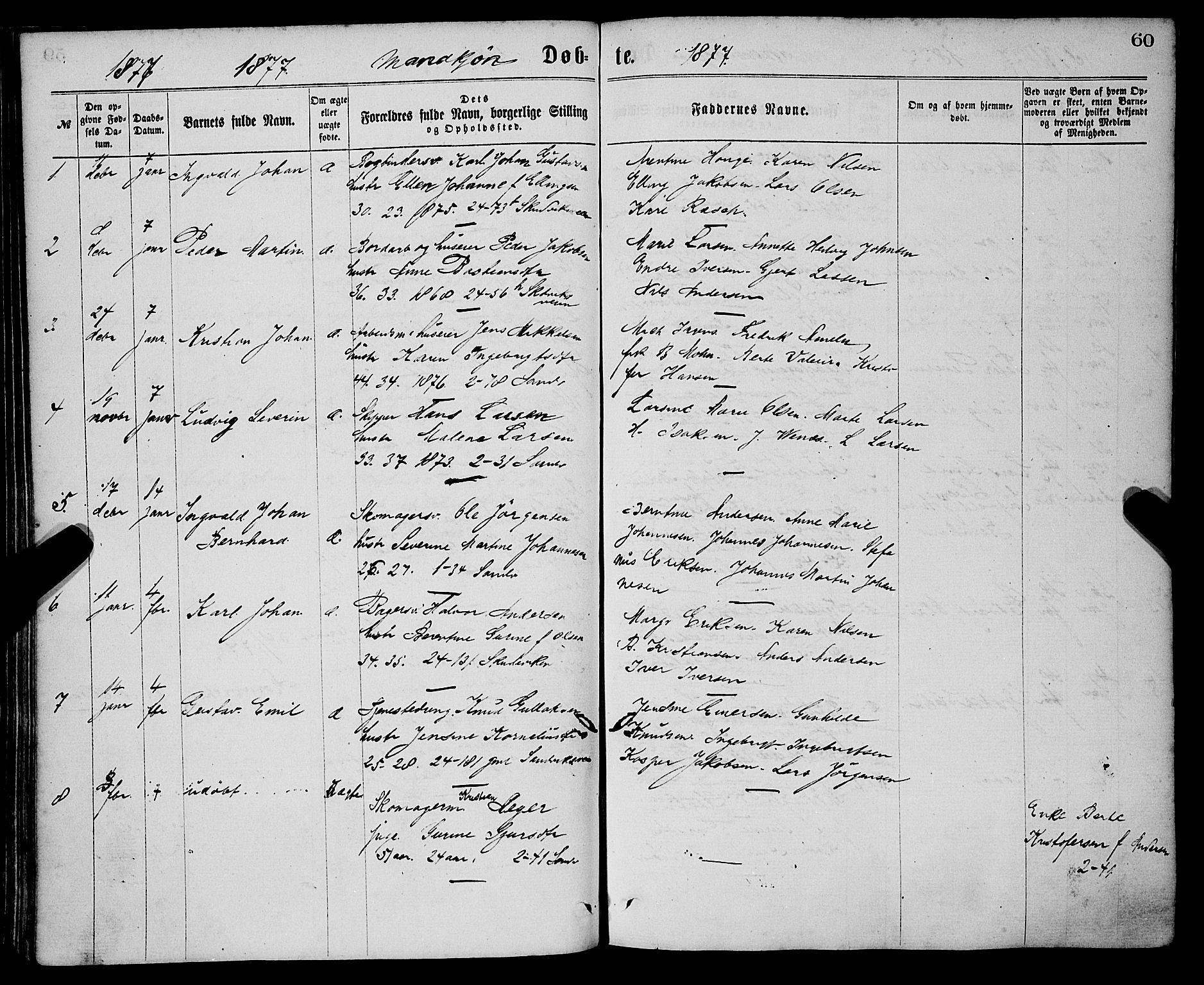 Sandviken Sokneprestembete, SAB/A-77601/H/Ha/L0001: Parish register (official) no. A 1, 1867-1877, p. 60