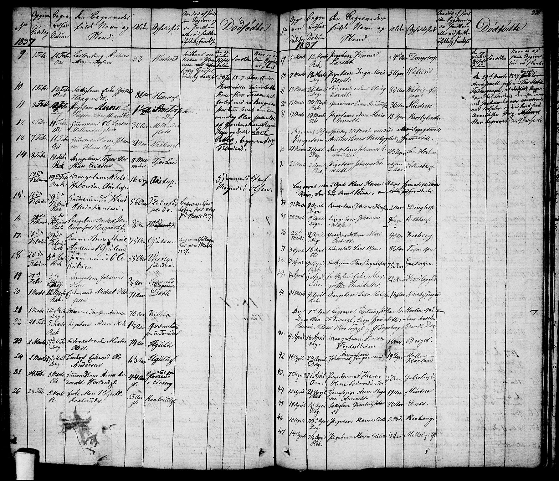 Rakkestad prestekontor Kirkebøker, SAO/A-2008/F/Fa/L0007: Parish register (official) no. I 7, 1825-1841, p. 330