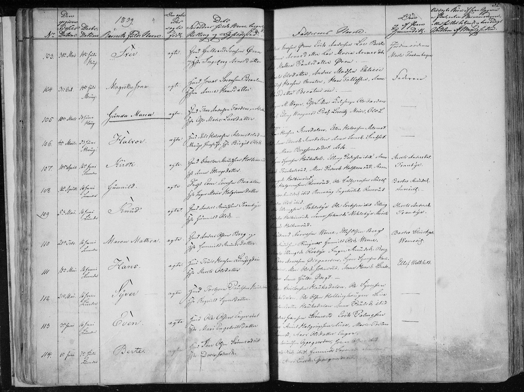 Norderhov kirkebøker, SAKO/A-237/F/Fa/L0010: Parish register (official) no. 10, 1837-1847, p. 32
