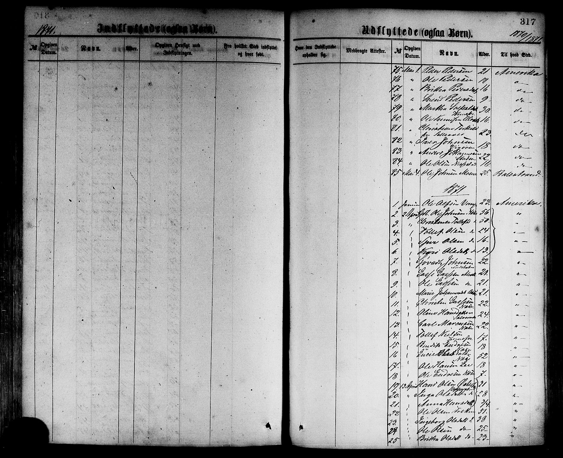 Vik sokneprestembete, AV/SAB-A-81501/H/Haa/Haaa/L0009: Parish register (official) no. A 9, 1866-1877, p. 317