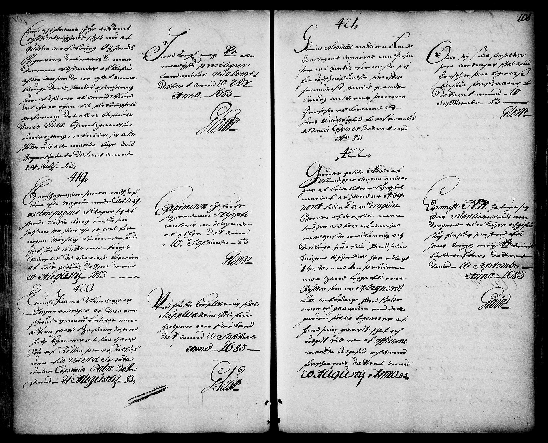 Stattholderembetet 1572-1771, AV/RA-EA-2870/Ad/L0004: Supplikasjons- og resolusjonsprotokoll, 1683-1691, p. 106b-107a