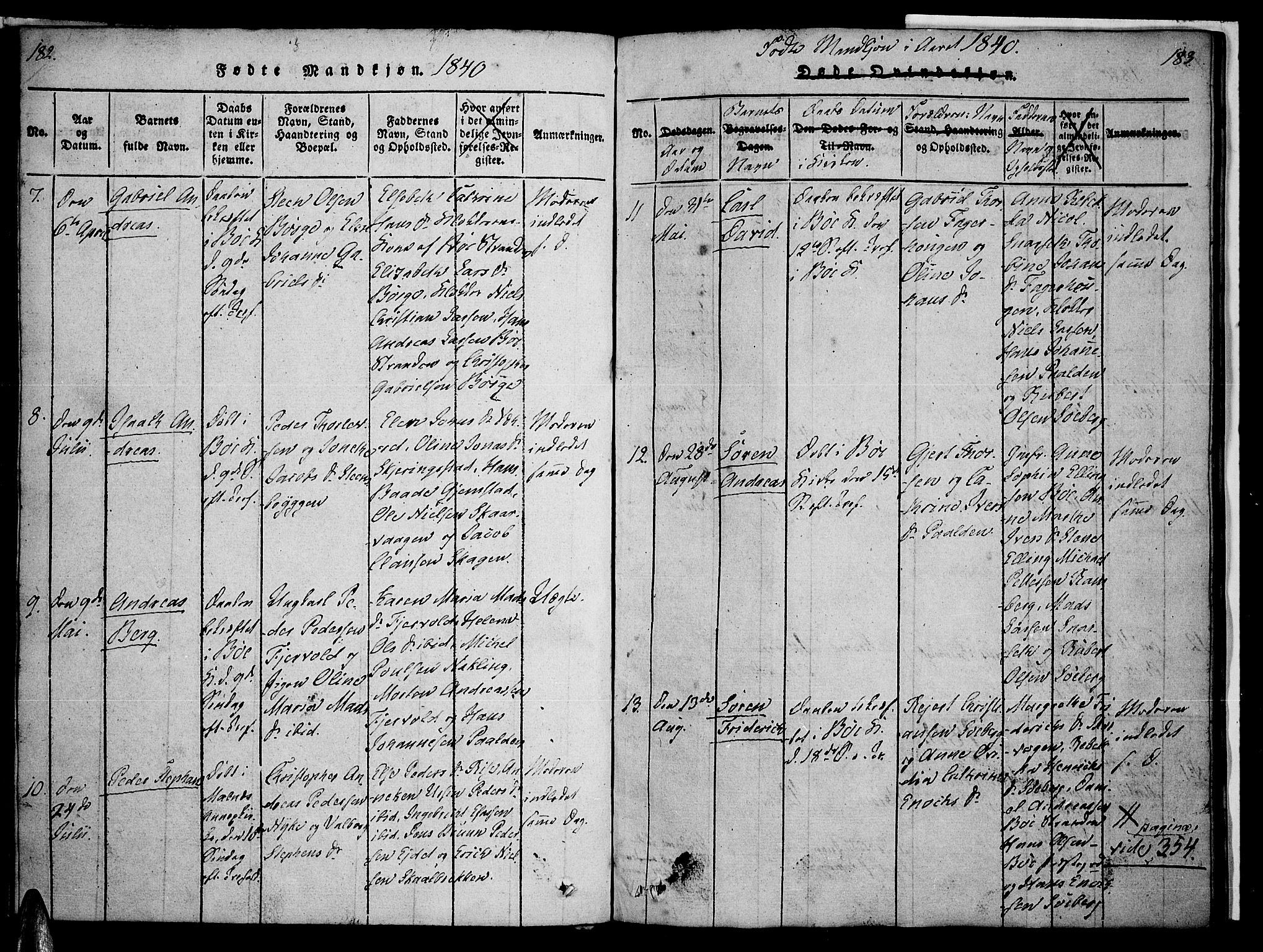 Ministerialprotokoller, klokkerbøker og fødselsregistre - Nordland, AV/SAT-A-1459/891/L1298: Parish register (official) no. 891A03, 1820-1840, p. 182-183