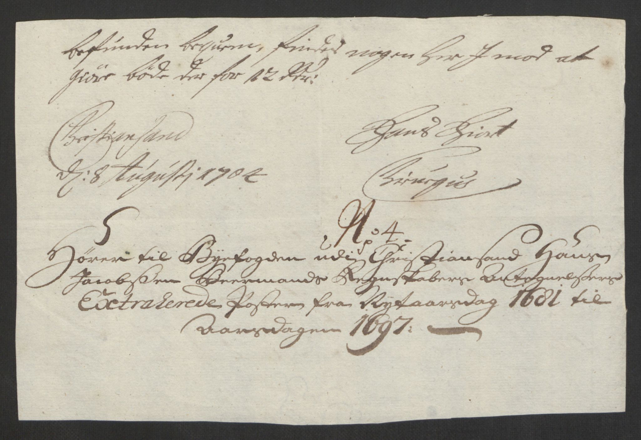 Rentekammeret inntil 1814, Reviderte regnskaper, Byregnskaper, AV/RA-EA-4066/R/Rm/L0285: [M18] Sikt og sakefall, 1681-1718, p. 49