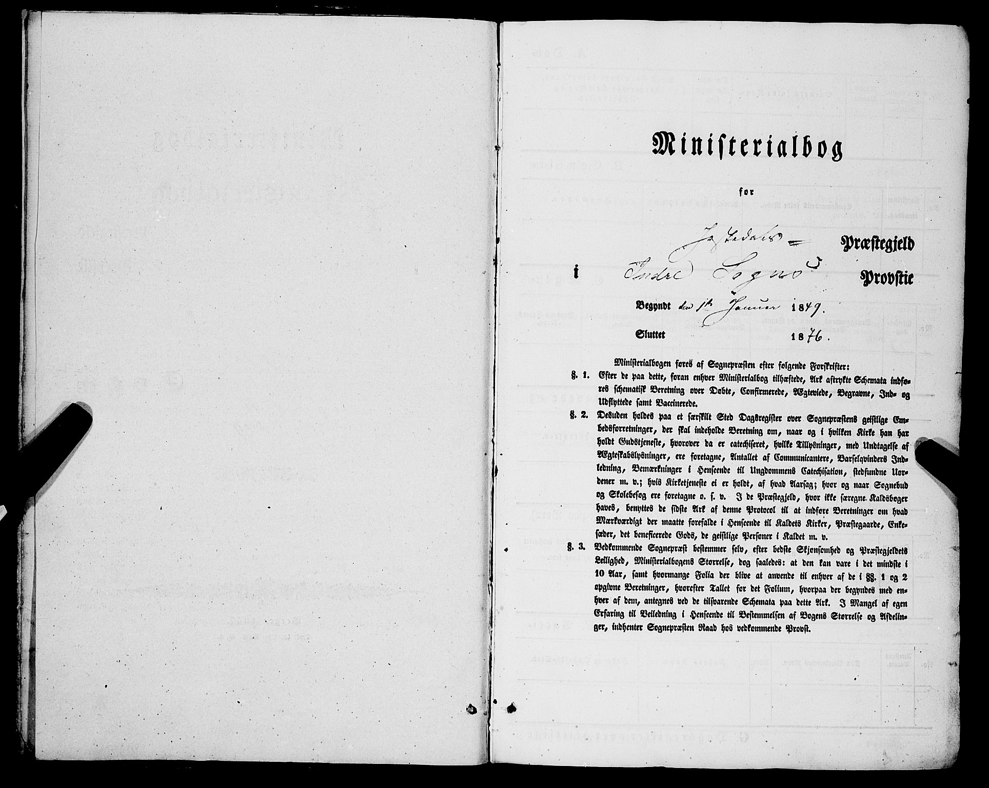 Jostedal sokneprestembete, AV/SAB-A-80601/H/Haa/Haaa/L0005: Parish register (official) no. A 5, 1849-1877