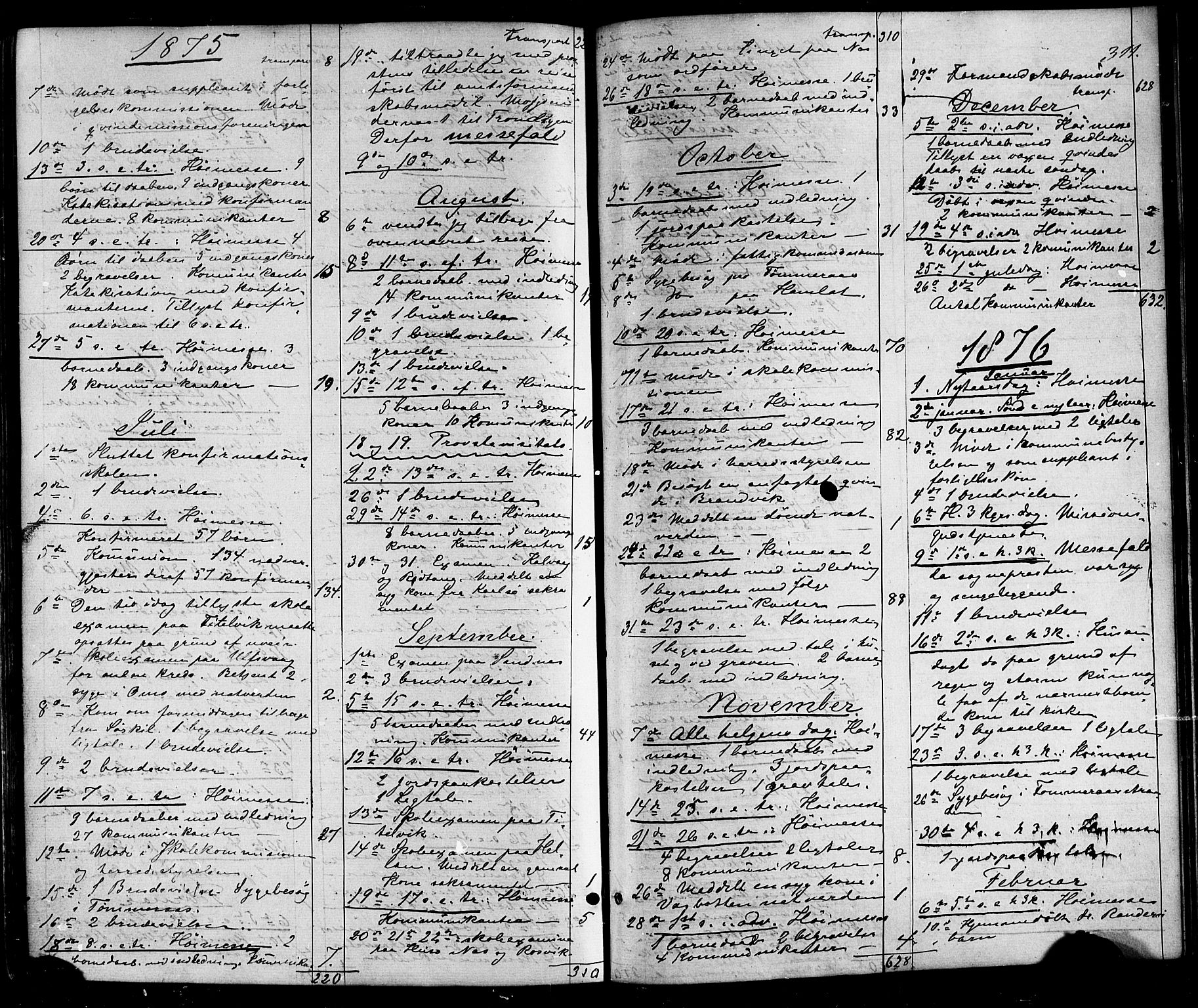 Ministerialprotokoller, klokkerbøker og fødselsregistre - Nordland, SAT/A-1459/859/L0845: Parish register (official) no. 859A05, 1863-1877, p. 311