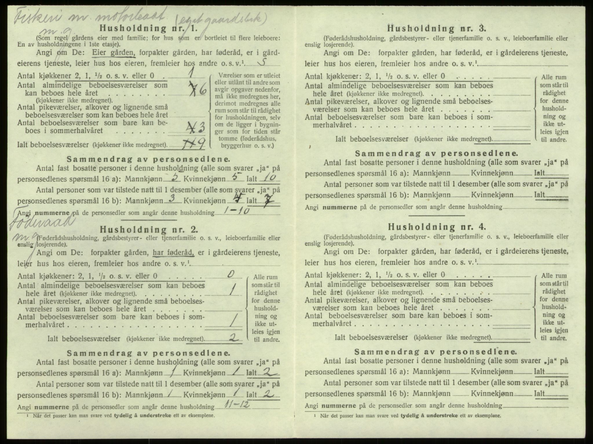 SAB, 1920 census for Selje, 1920, p. 976