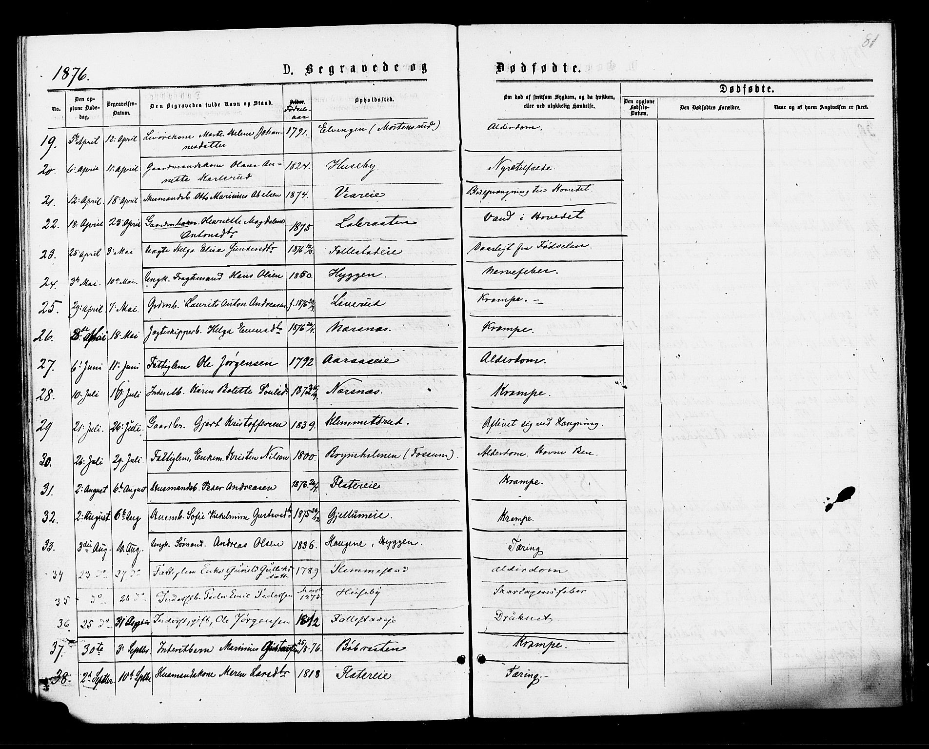 Røyken kirkebøker, SAKO/A-241/F/Fa/L0007: Parish register (official) no. 7, 1876-1879, p. 81