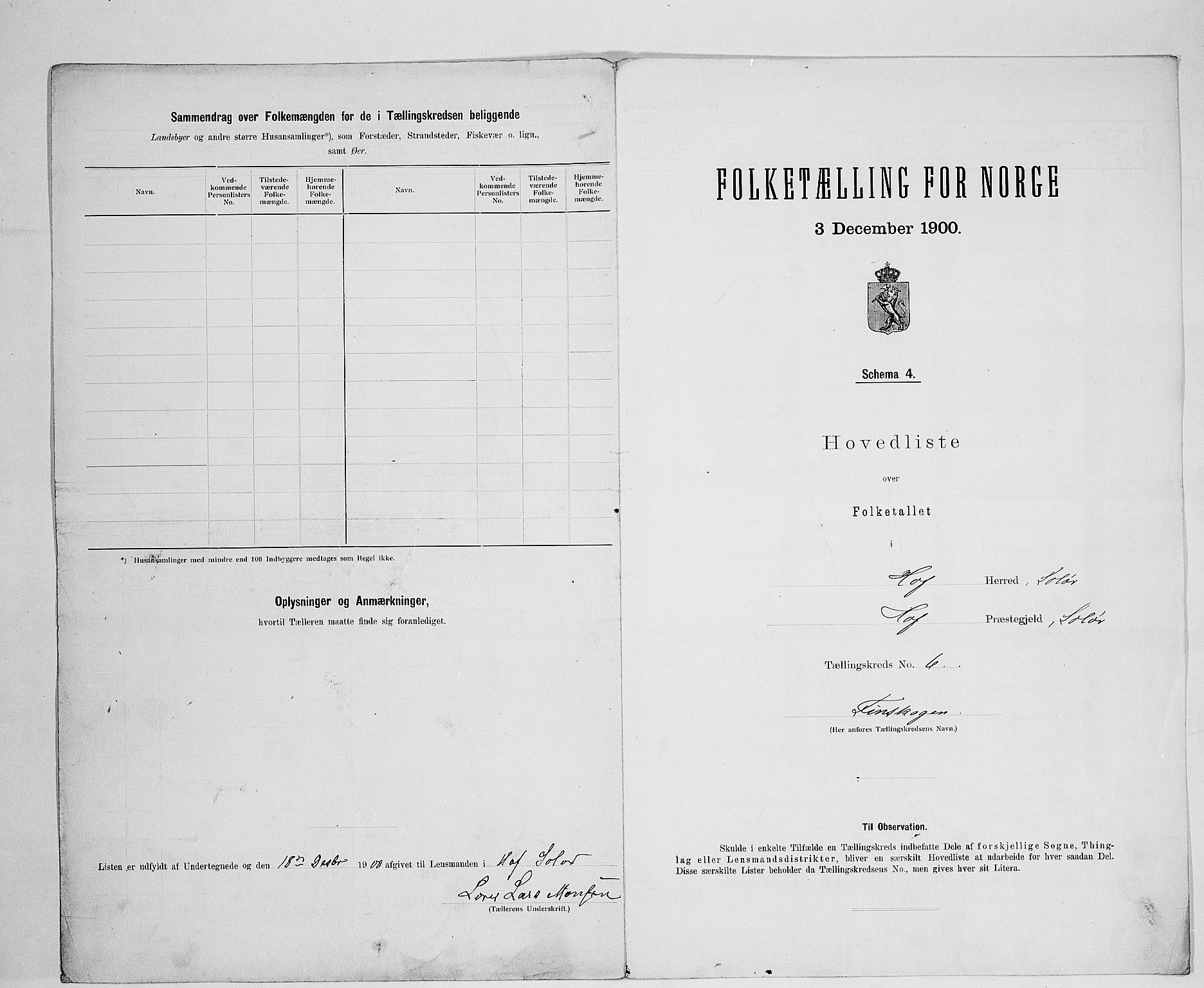 SAH, 1900 census for Hof, 1900, p. 27