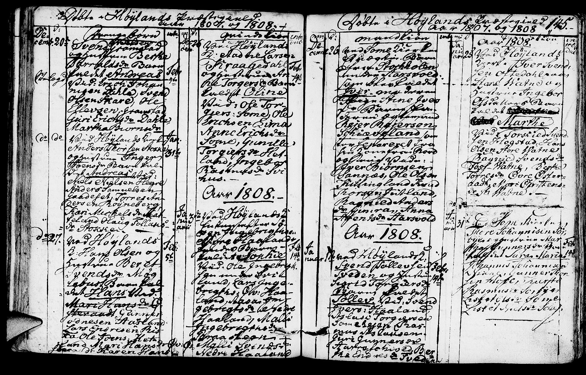 Høyland sokneprestkontor, SAST/A-101799/001/30BA/L0005: Parish register (official) no. A 5, 1804-1815, p. 145