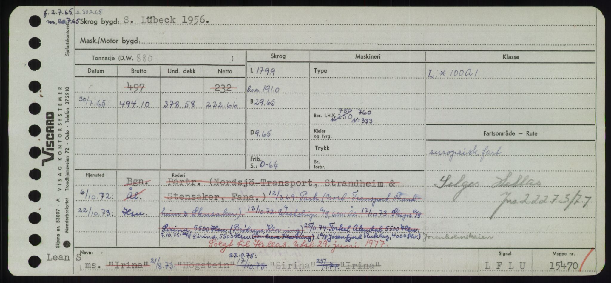 Sjøfartsdirektoratet med forløpere, Skipsmålingen, AV/RA-S-1627/H/Hd/L0033: Fartøy, Sevi-Sjø, p. 269