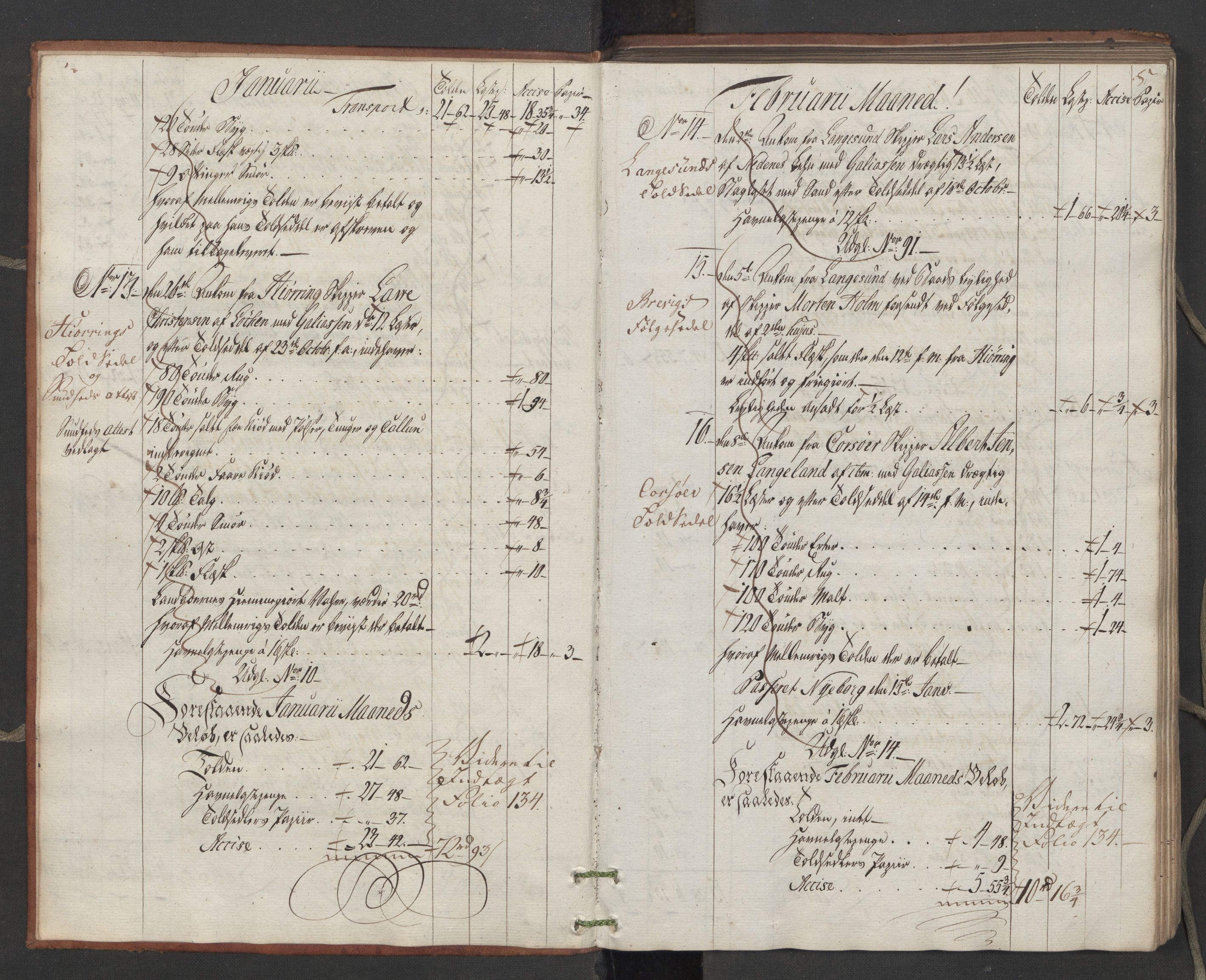 Generaltollkammeret, tollregnskaper, AV/RA-EA-5490/R15/L0109/0001: Tollregnskaper Arendal / Inngående hovedtollbok, 1788