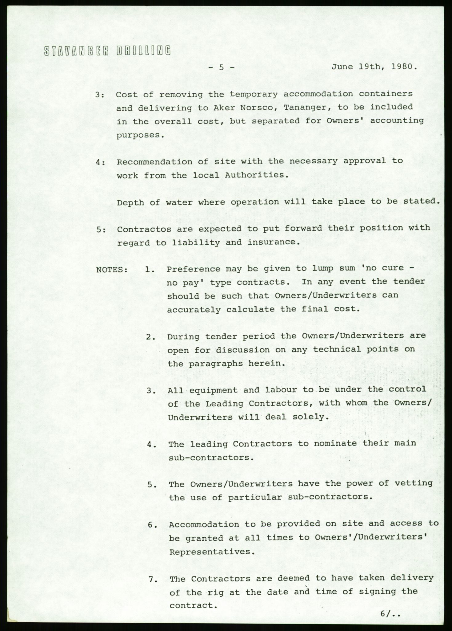 Pa 1503 - Stavanger Drilling AS, AV/SAST-A-101906/Da/L0013: Alexander L. Kielland - Saks- og korrespondansearkiv, 1980, p. 63