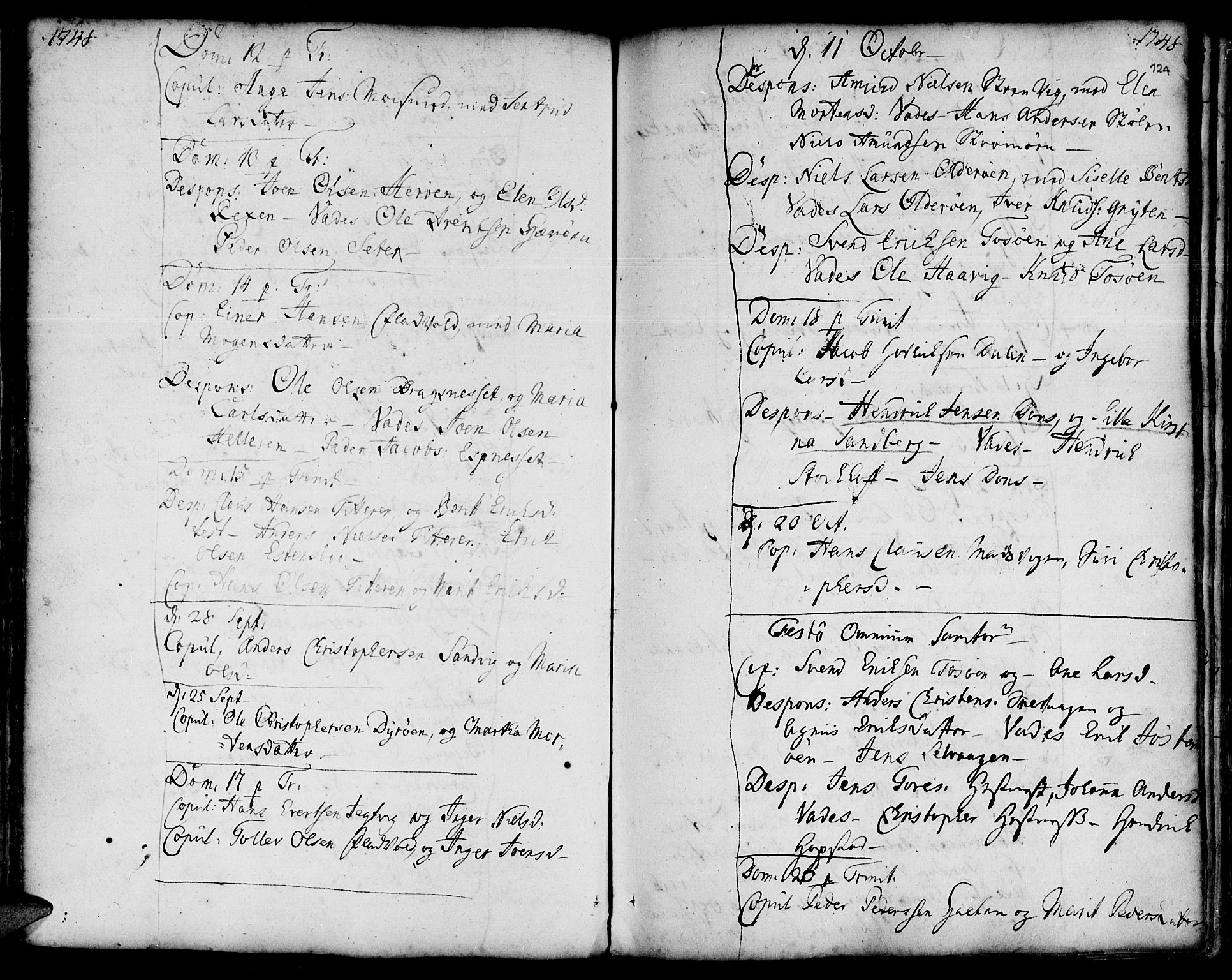 Ministerialprotokoller, klokkerbøker og fødselsregistre - Sør-Trøndelag, AV/SAT-A-1456/634/L0525: Parish register (official) no. 634A01, 1736-1775, p. 124