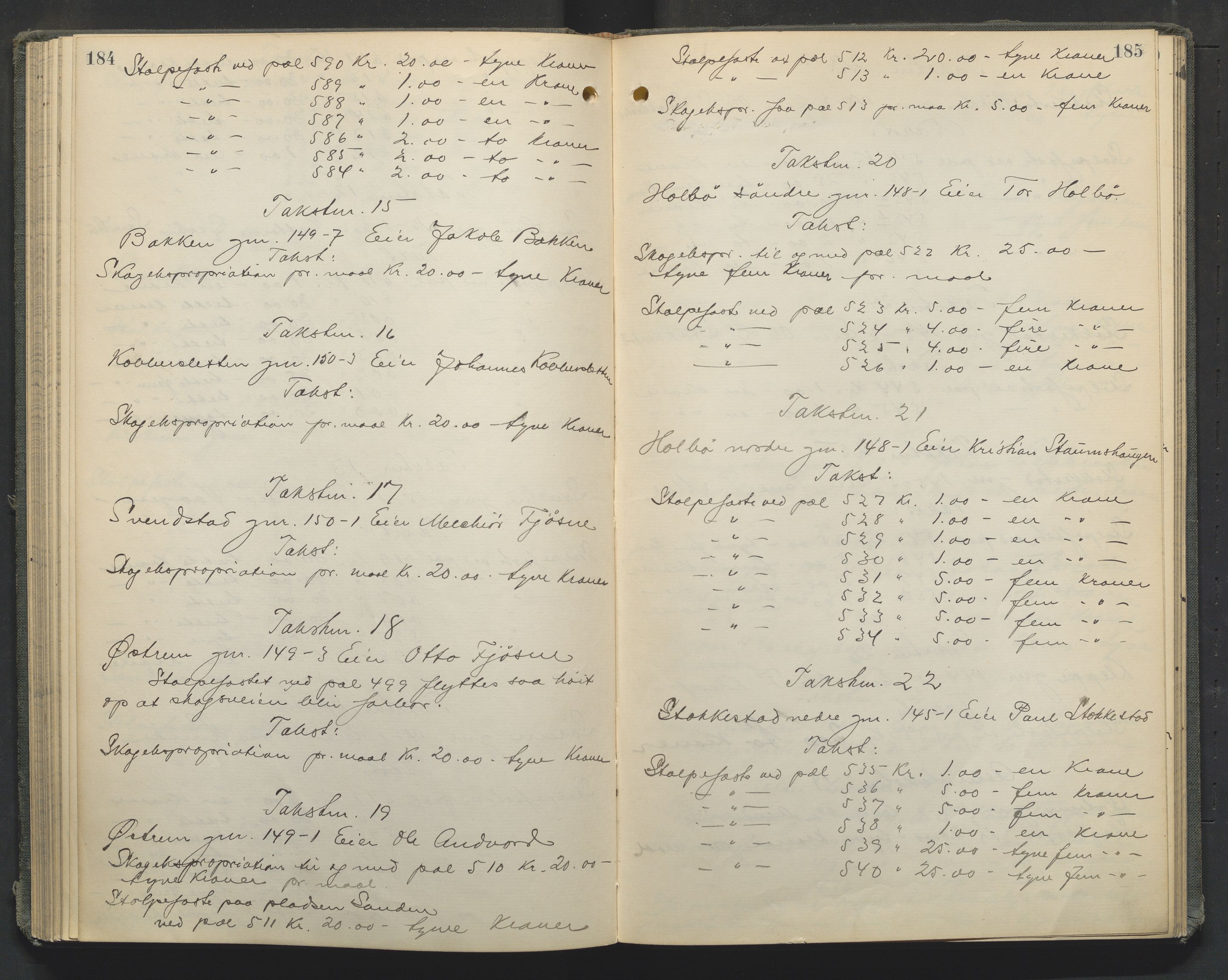 Nord-Gudbrandsdal tingrett, AV/SAH-TING-002/G/Gc/Gcb/L0010: Ekstrarettsprotokoll for åstedssaker, 1913-1920, p. 184-185