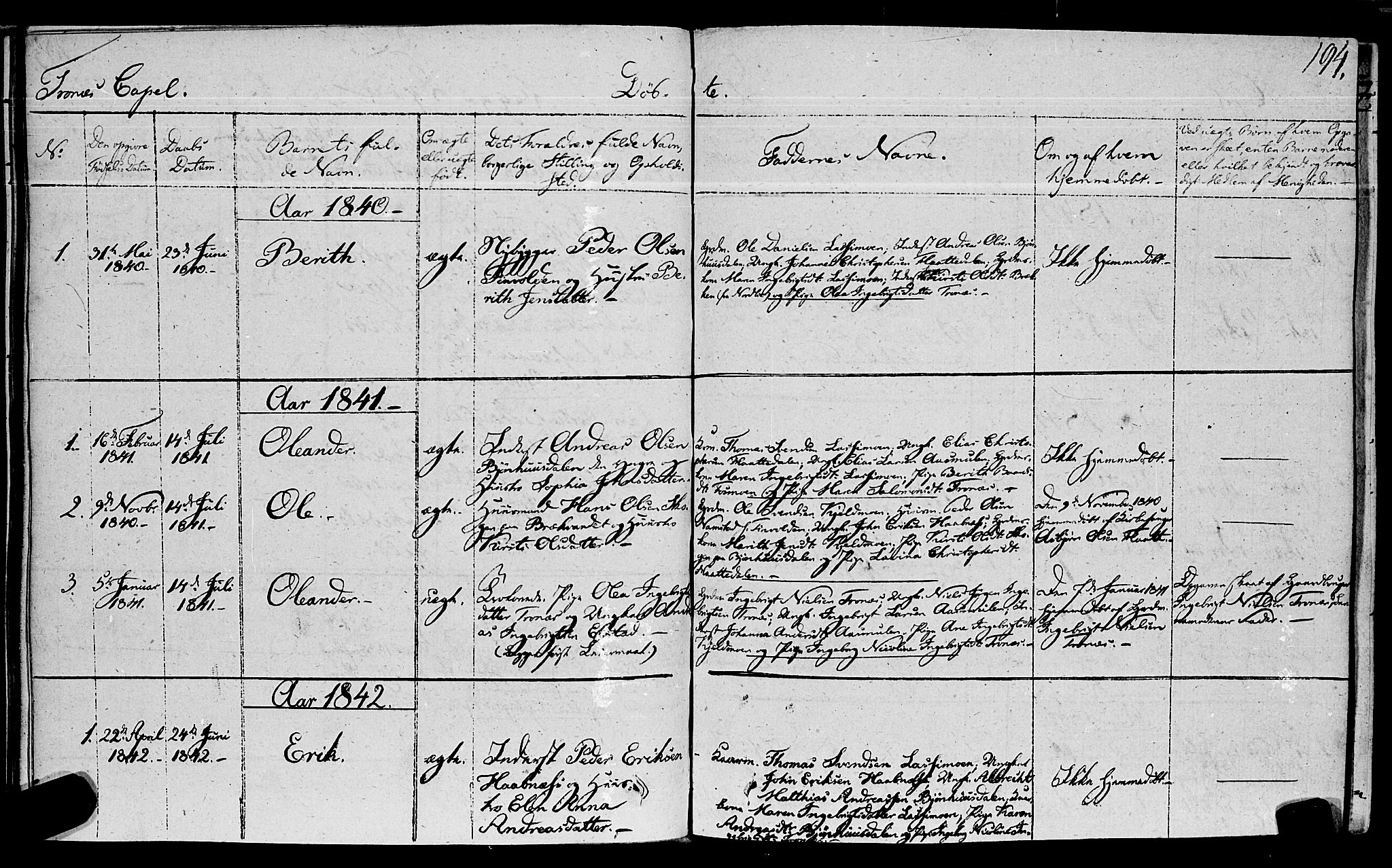 Ministerialprotokoller, klokkerbøker og fødselsregistre - Nord-Trøndelag, SAT/A-1458/762/L0538: Parish register (official) no. 762A02 /2, 1833-1879, p. 194