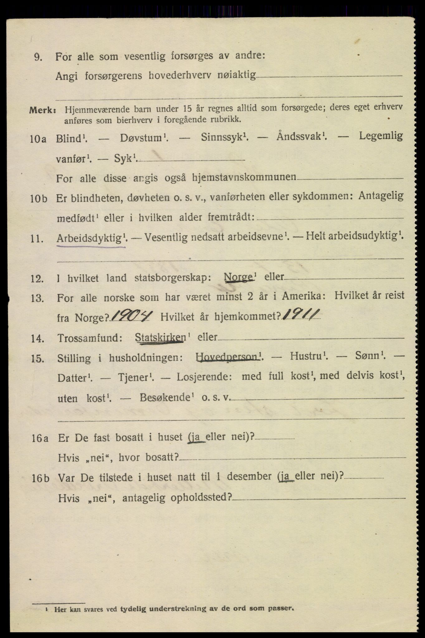 SAH, 1920 census for Hamar, 1920, p. 16090