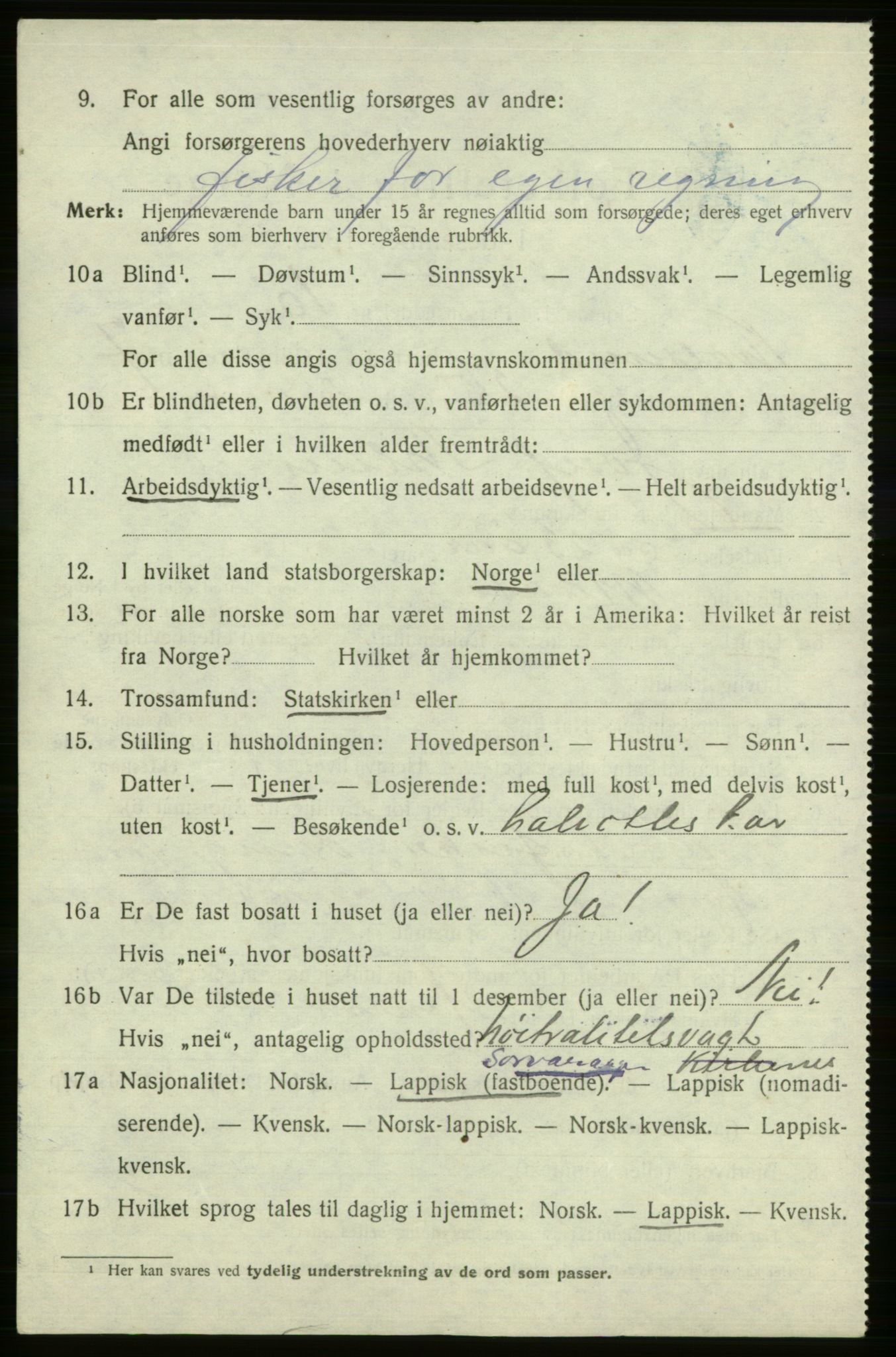 SATØ, 1920 census for , 1920, p. 2441