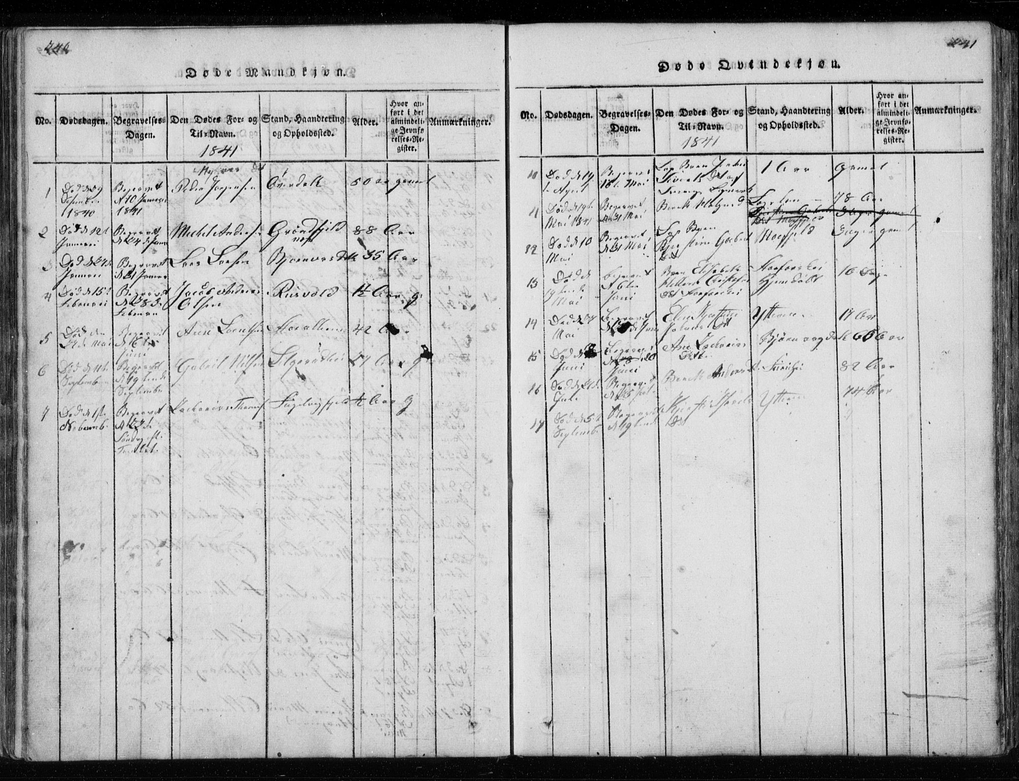 Ministerialprotokoller, klokkerbøker og fødselsregistre - Nordland, AV/SAT-A-1459/827/L0412: Parish register (copy) no. 827C01, 1820-1841, p. 240-241