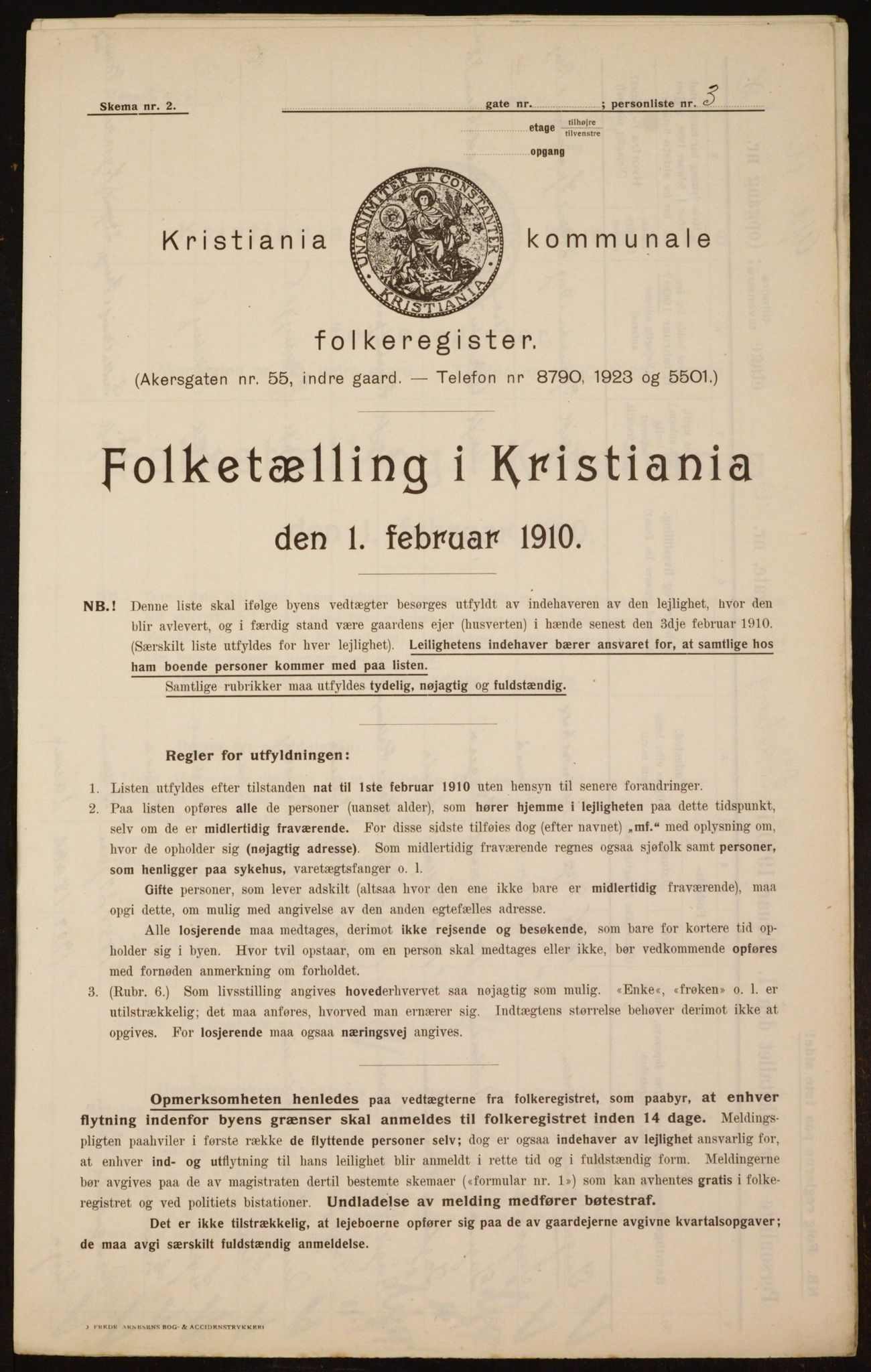 OBA, Municipal Census 1910 for Kristiania, 1910, p. 56561