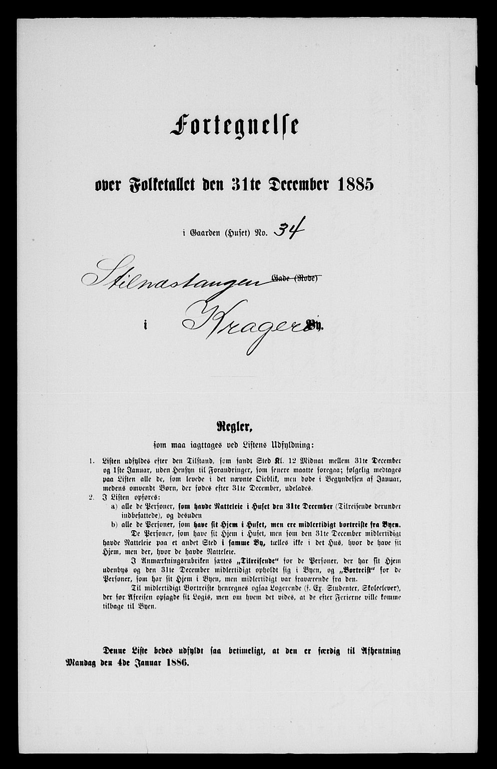 SAKO, 1885 census for 0801 Kragerø, 1885, p. 74