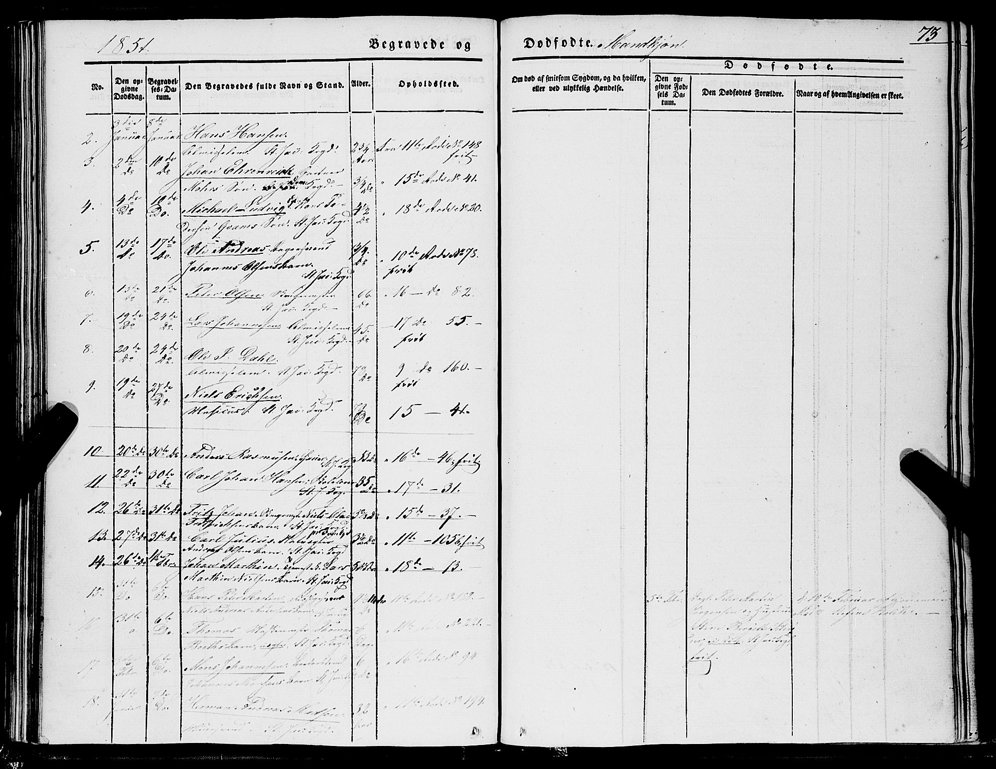 Domkirken sokneprestembete, AV/SAB-A-74801/H/Haa/L0040: Parish register (official) no. E 1, 1841-1853, p. 73