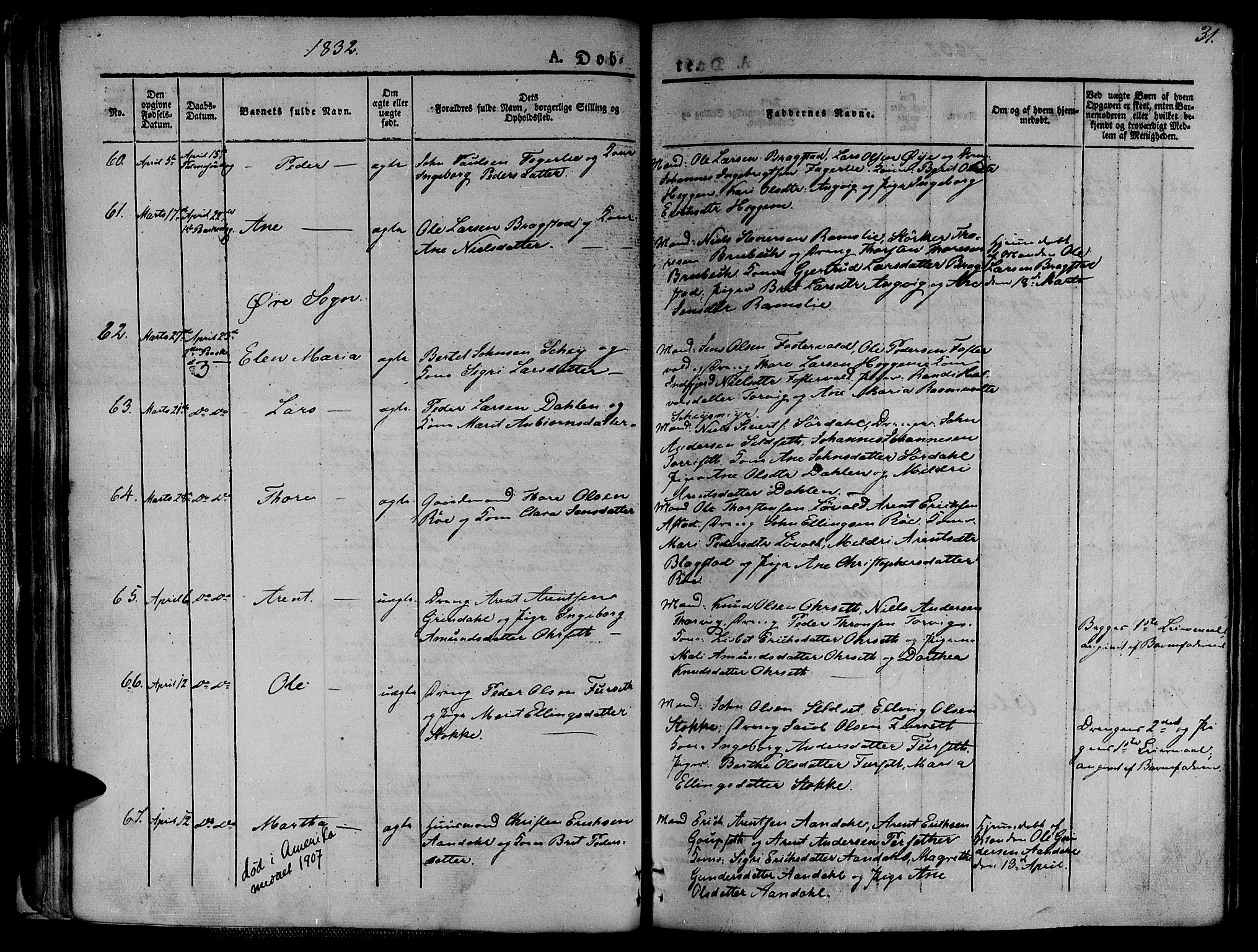 Ministerialprotokoller, klokkerbøker og fødselsregistre - Møre og Romsdal, SAT/A-1454/586/L0983: Parish register (official) no. 586A09, 1829-1843, p. 31