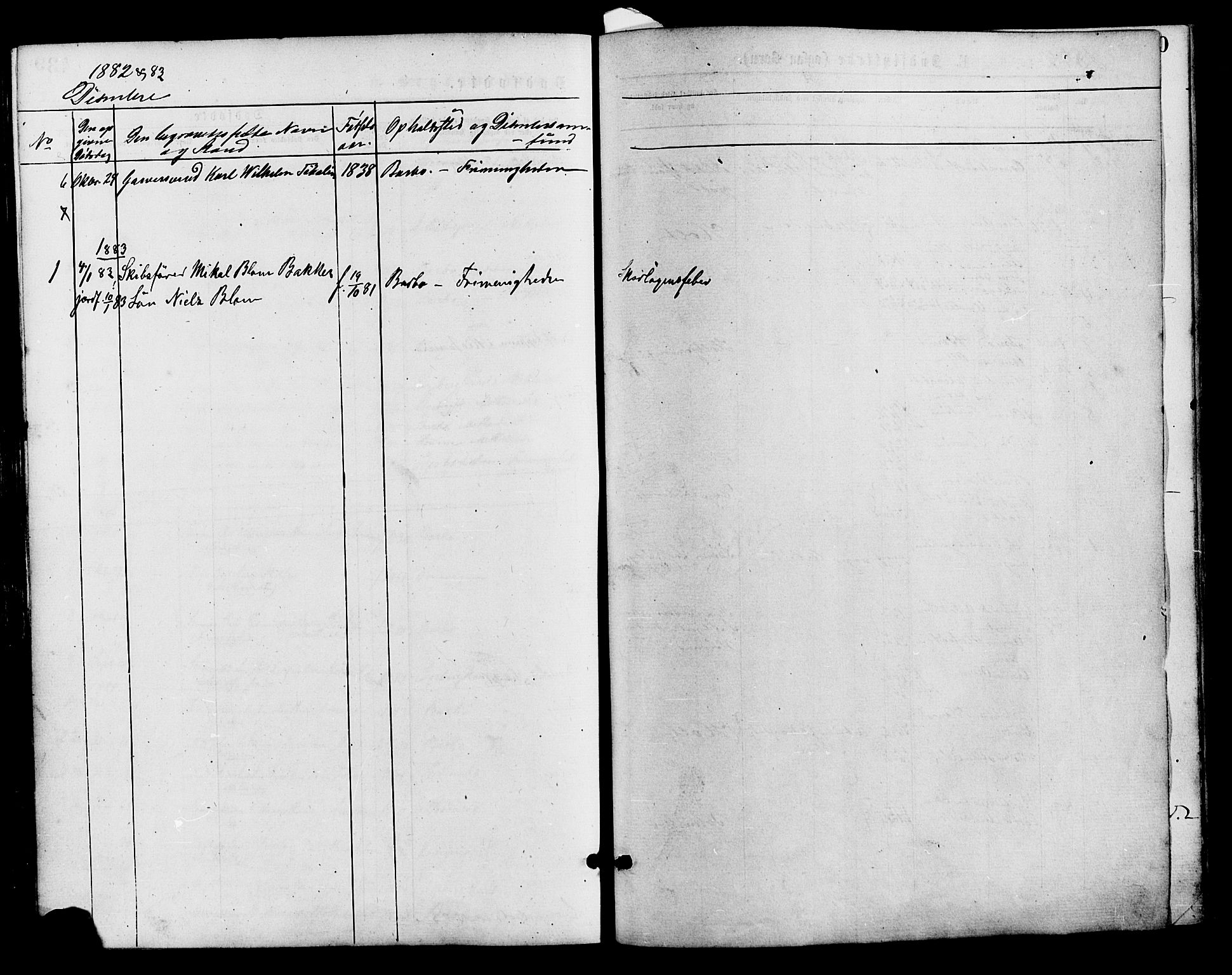 Barbu sokneprestkontor, AV/SAK-1111-0003/F/Fa/L0001: Parish register (official) no. A 1 /1, 1878-1883