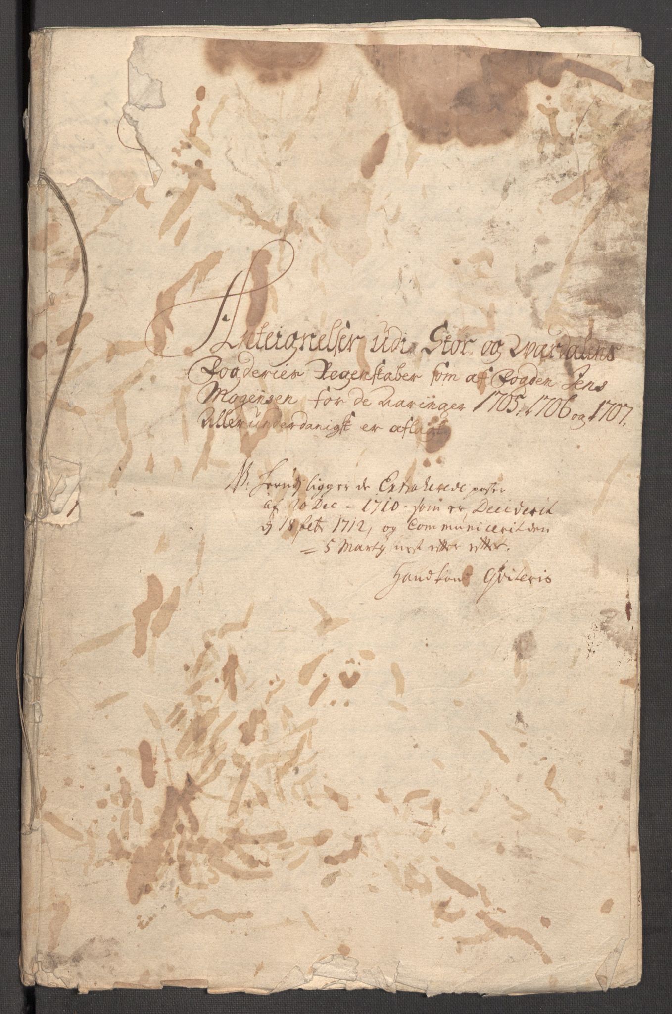 Rentekammeret inntil 1814, Reviderte regnskaper, Fogderegnskap, RA/EA-4092/R62/L4197: Fogderegnskap Stjørdal og Verdal, 1707, p. 306