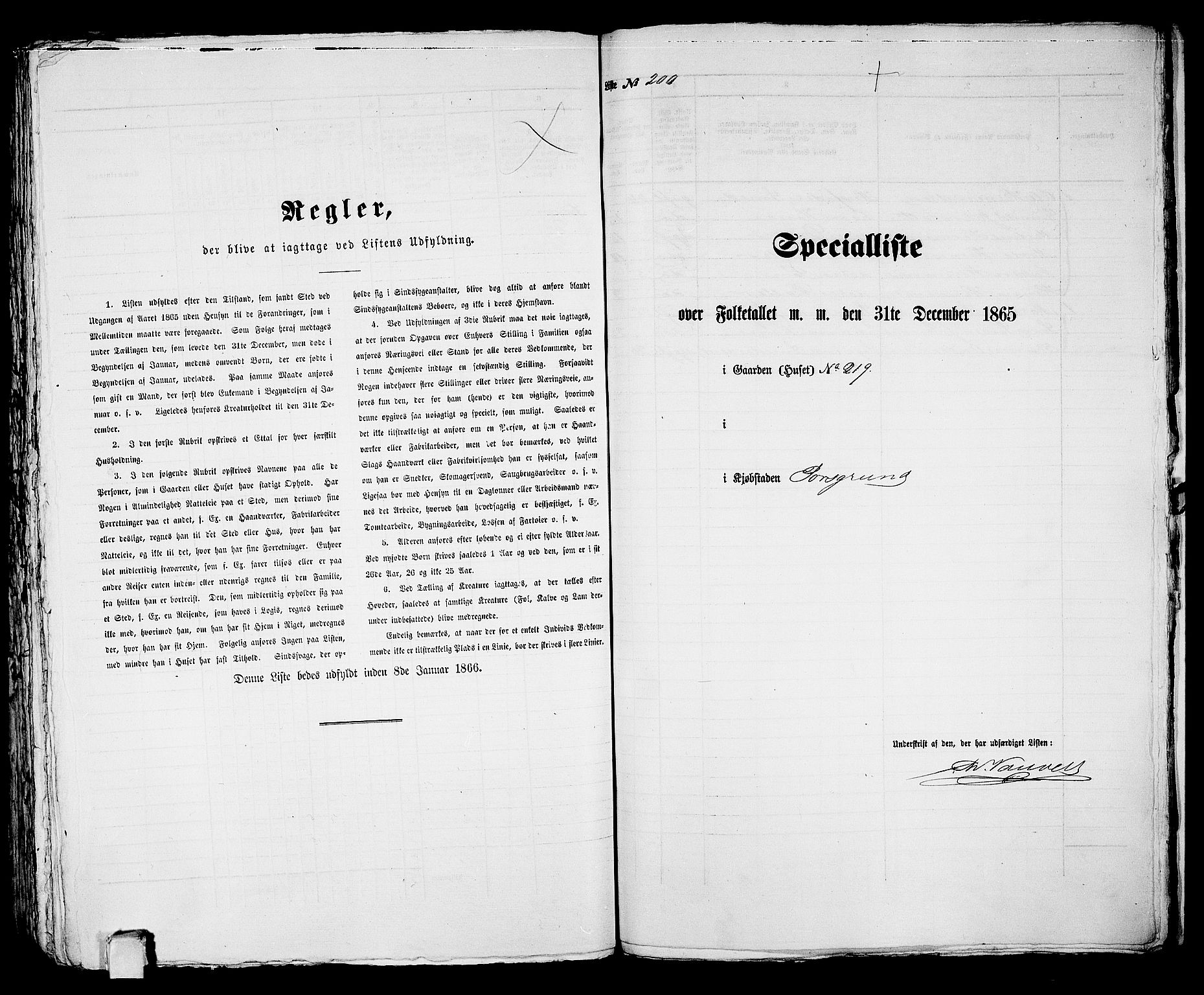 RA, 1865 census for Porsgrunn, 1865, p. 408