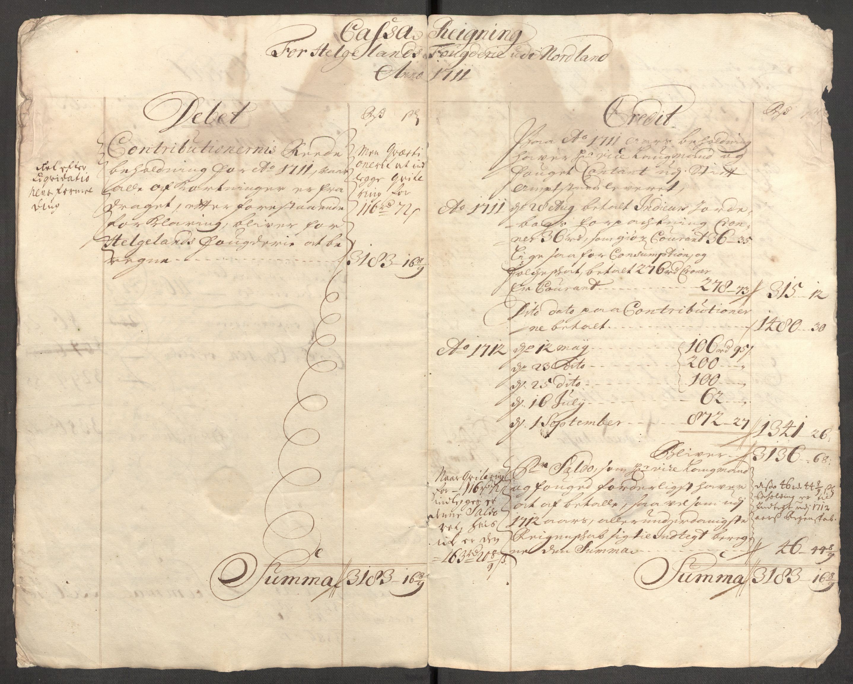 Rentekammeret inntil 1814, Reviderte regnskaper, Fogderegnskap, AV/RA-EA-4092/R65/L4511: Fogderegnskap Helgeland, 1710-1711, p. 237