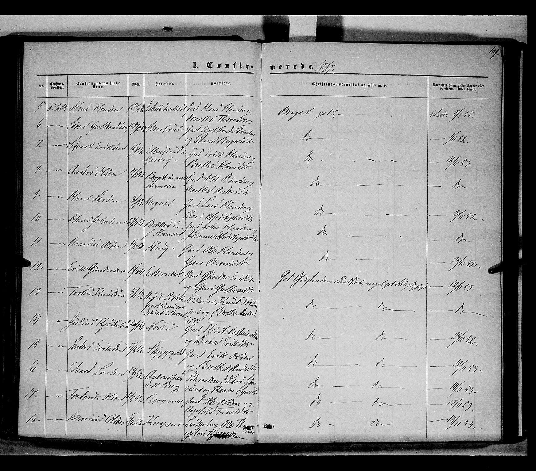 Nord-Odal prestekontor, AV/SAH-PREST-032/H/Ha/Haa/L0004: Parish register (official) no. 4, 1866-1873, p. 109