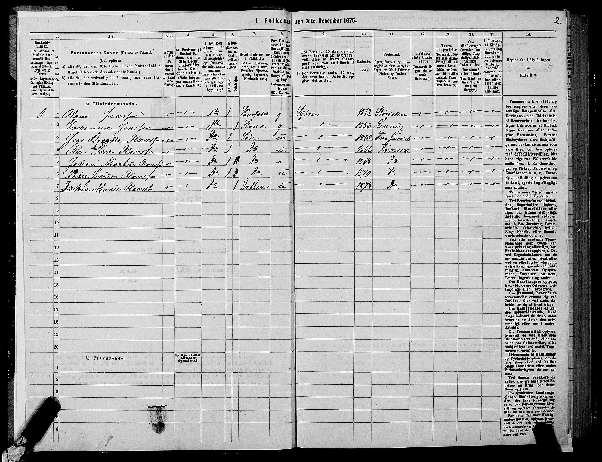 SATØ, 1875 census for 1902P Tromsø, 1875, p. 1002