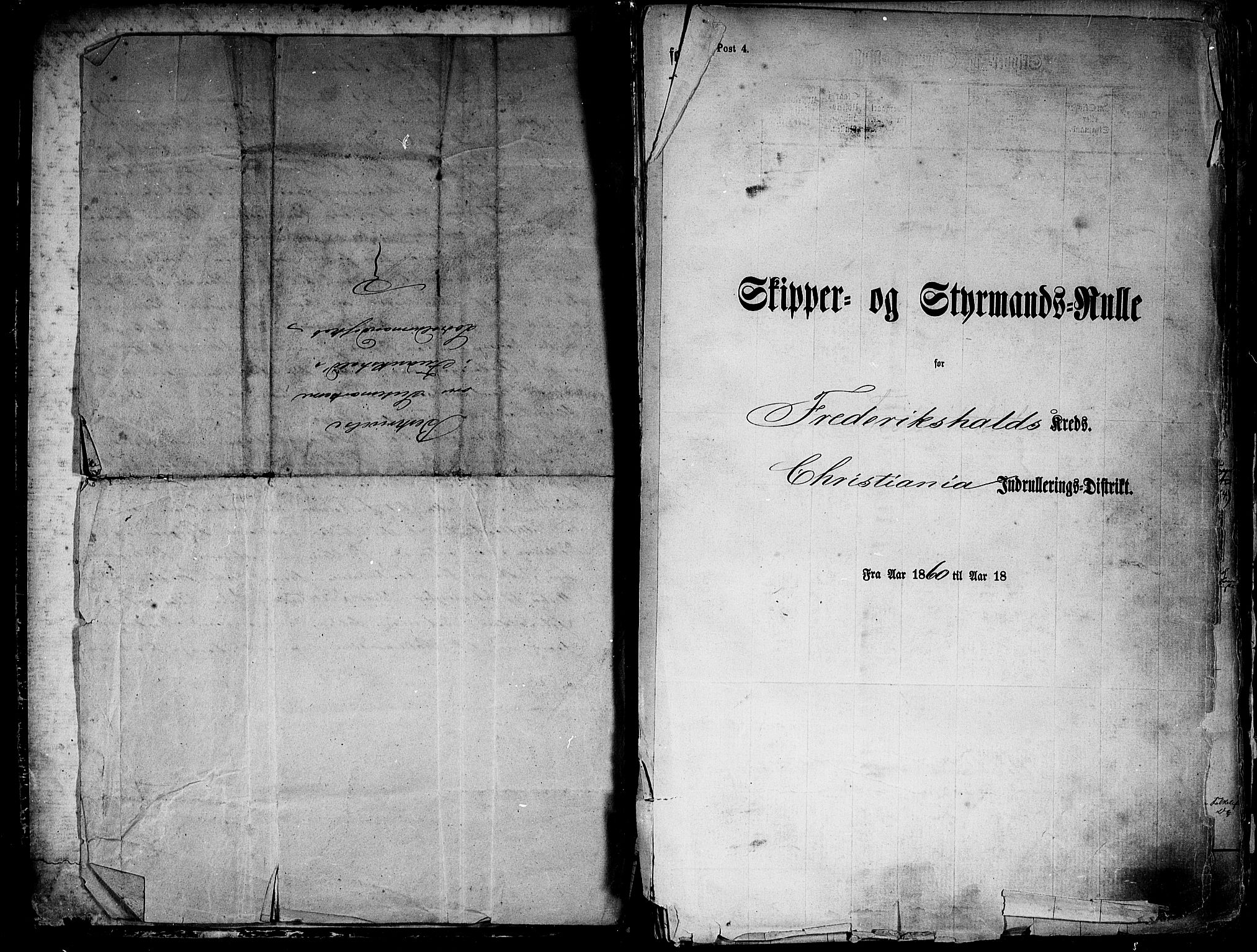 Halden mønstringskontor, AV/SAO-A-10569a/F/Fc/Fcd/L0001: Skipper- og styrmannsrulle, 1861-1868, p. 4